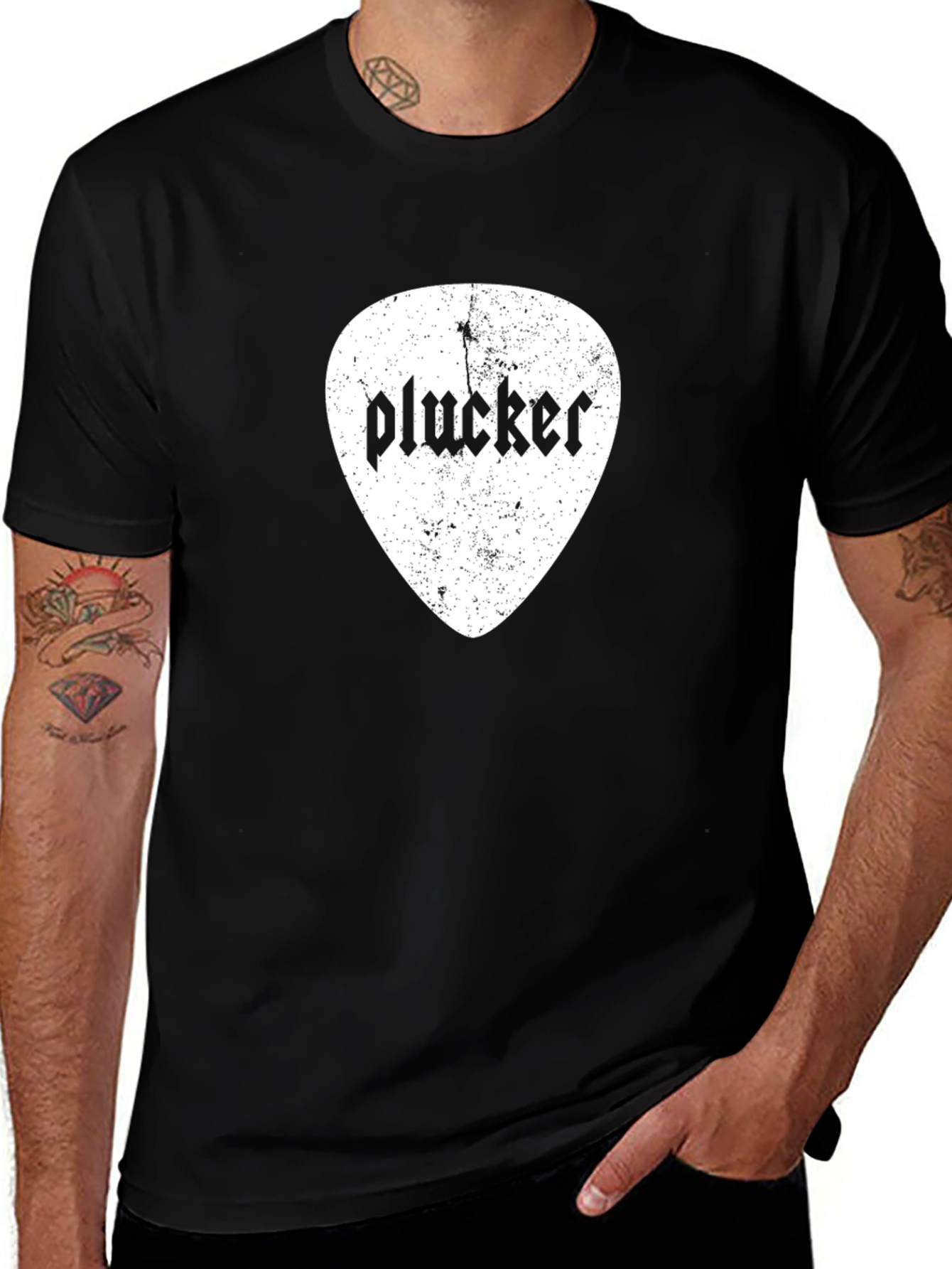 Plucker Guitar Pick Graphic Tee - Black