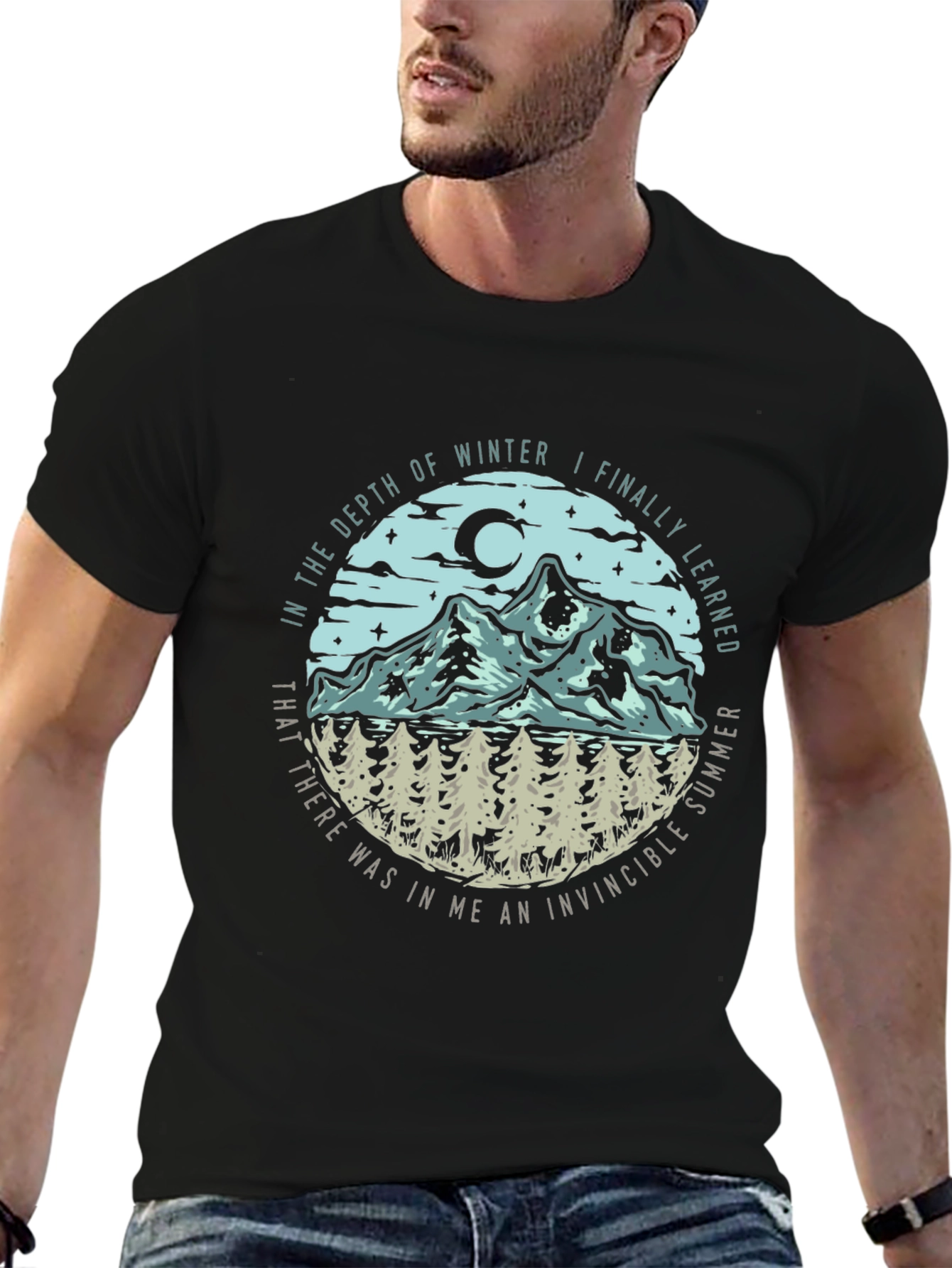 Invincible Summer Mens Graphic Tee - Nature Inspired