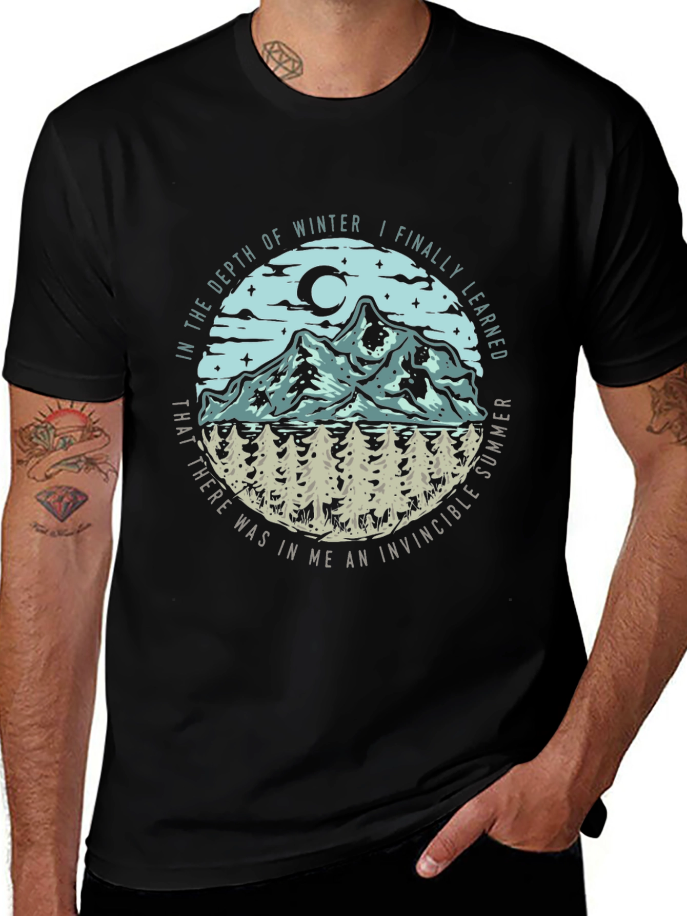 Invincible Summer Mens Graphic Tee - Nature Inspired