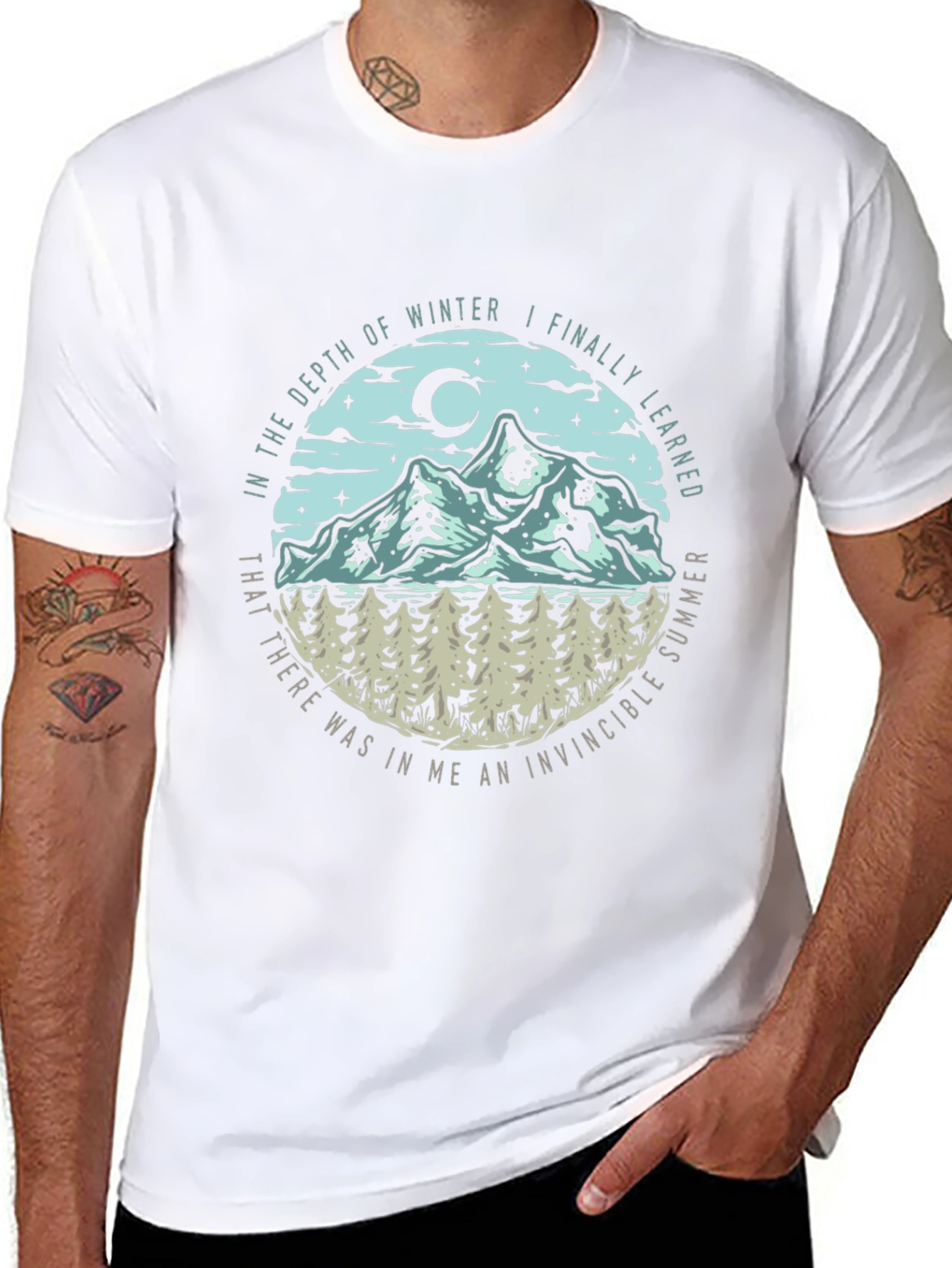 Invincible Summer Mens Graphic Tee - Nature Inspired
