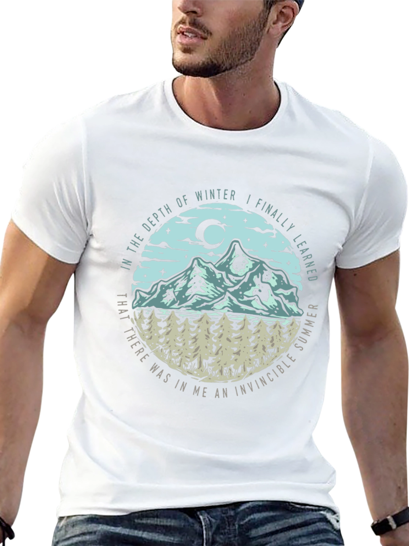 Invincible Summer Mens Graphic Tee - Nature Inspired