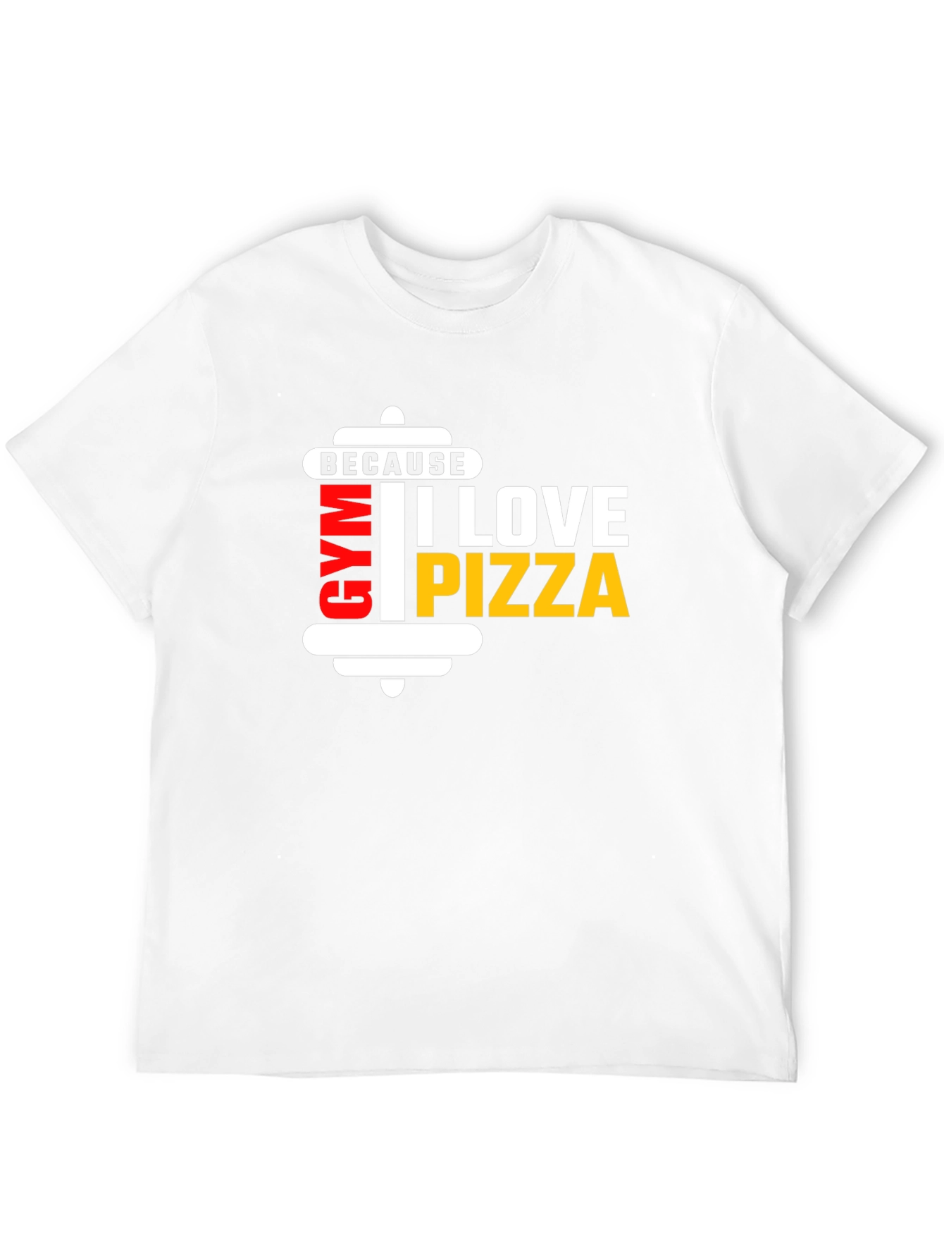 Gym and Pizza Lovers Black T-Shirt