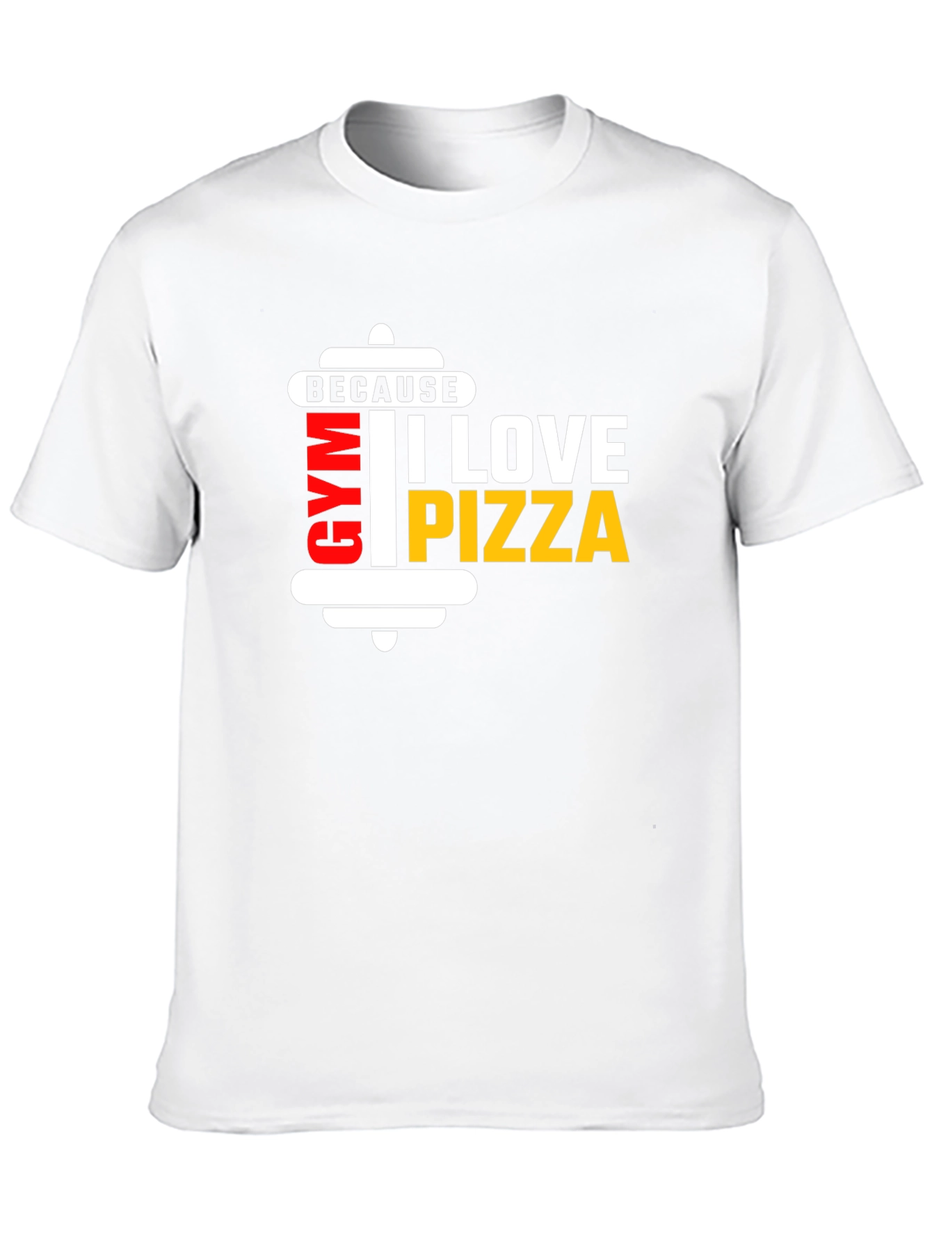 Gym and Pizza Lovers Black T-Shirt