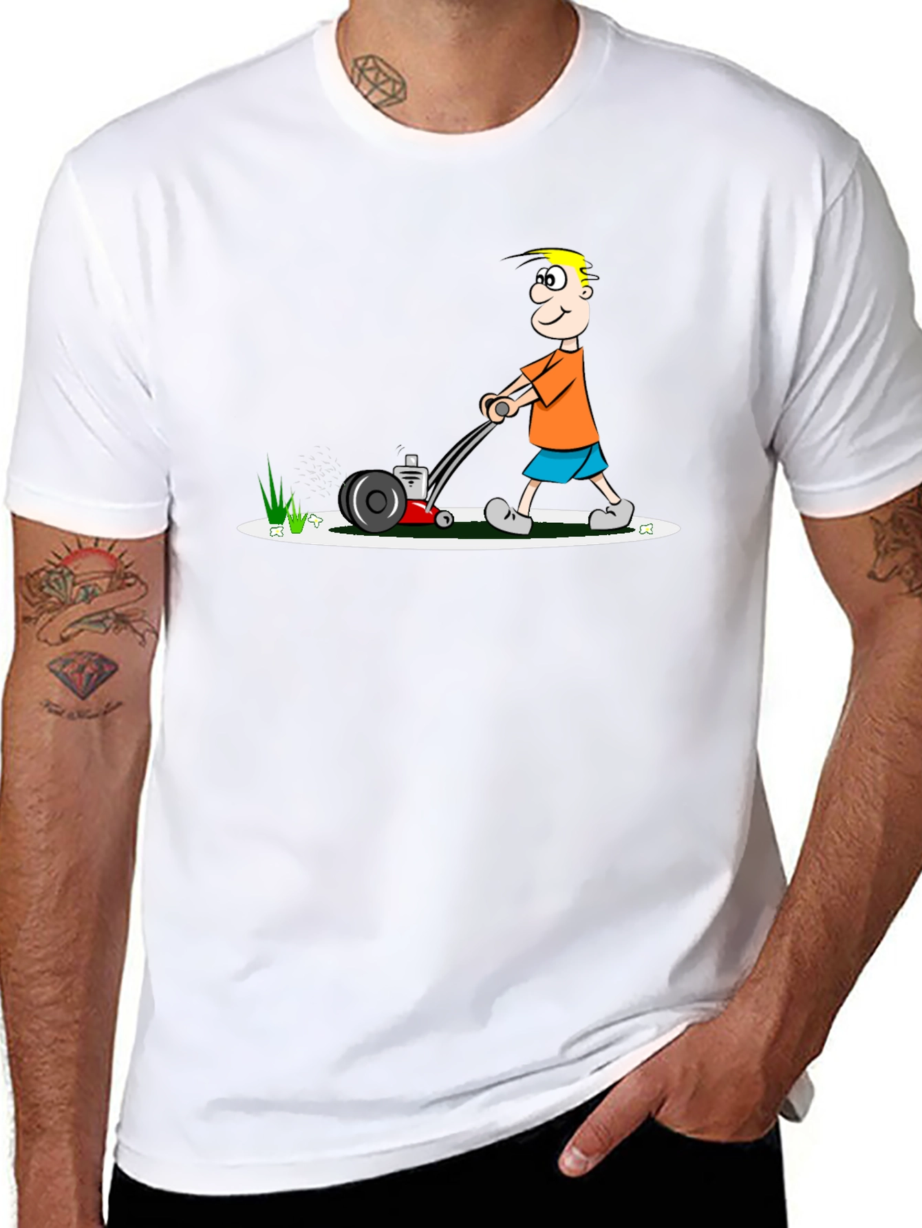 Cartoon Lawn Mower T-Shirt