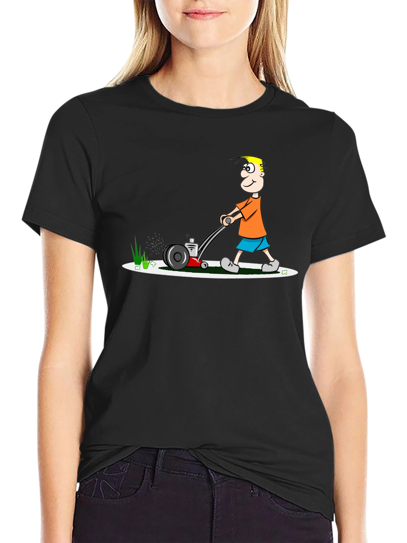 Cartoon Lawn Mower T-Shirt