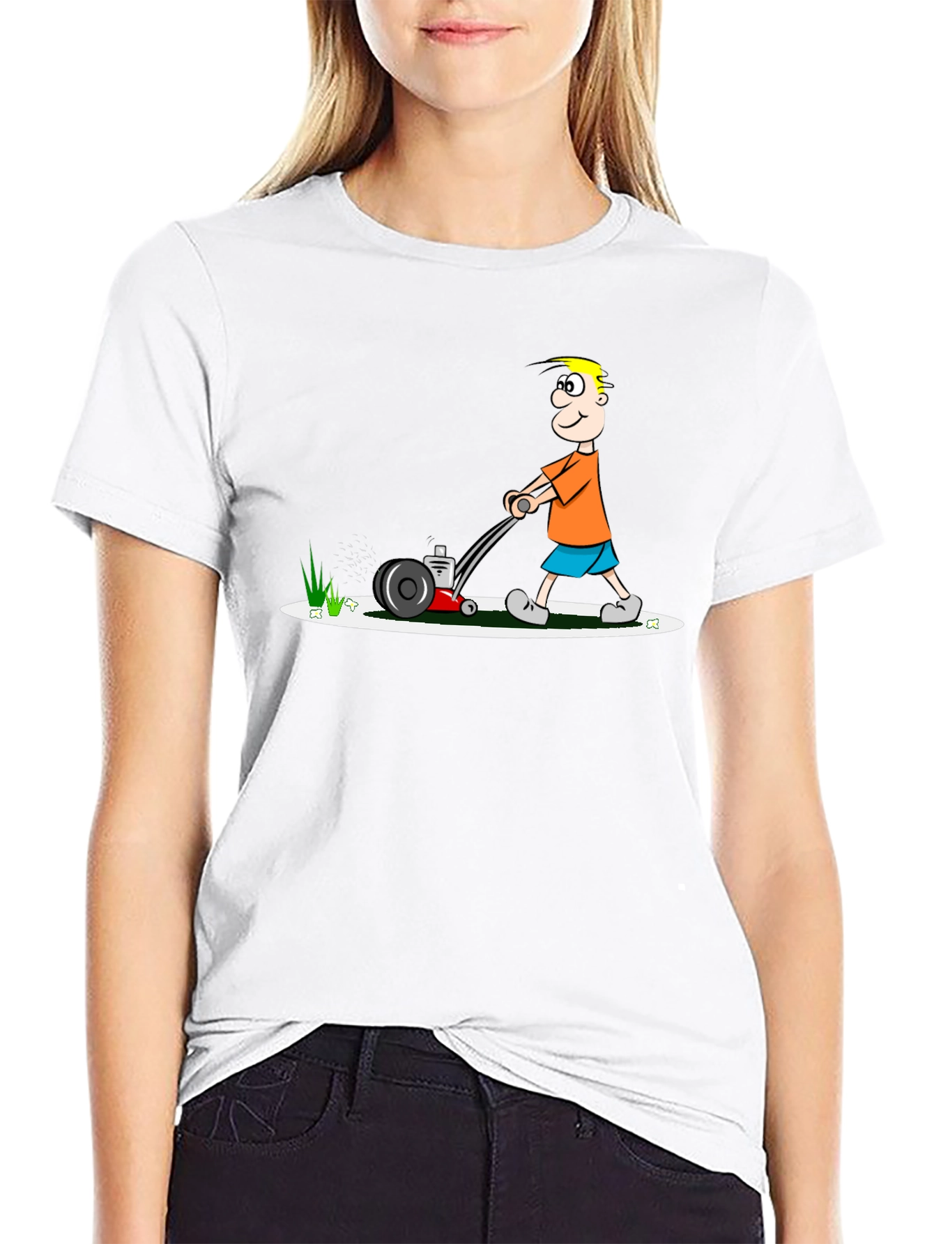 Cartoon Lawn Mower T-Shirt