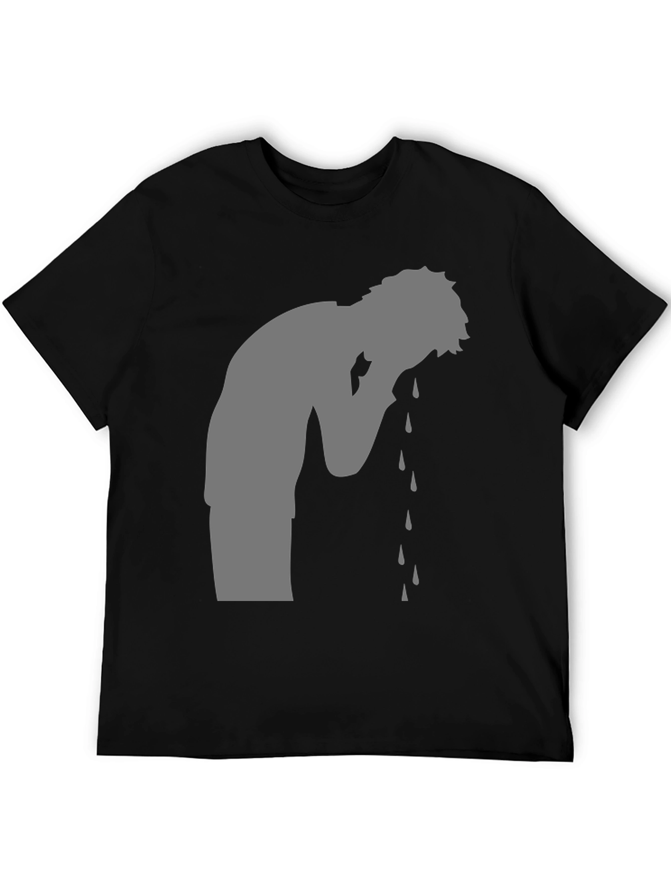 Emotional Silhouette T-Shirt - Black