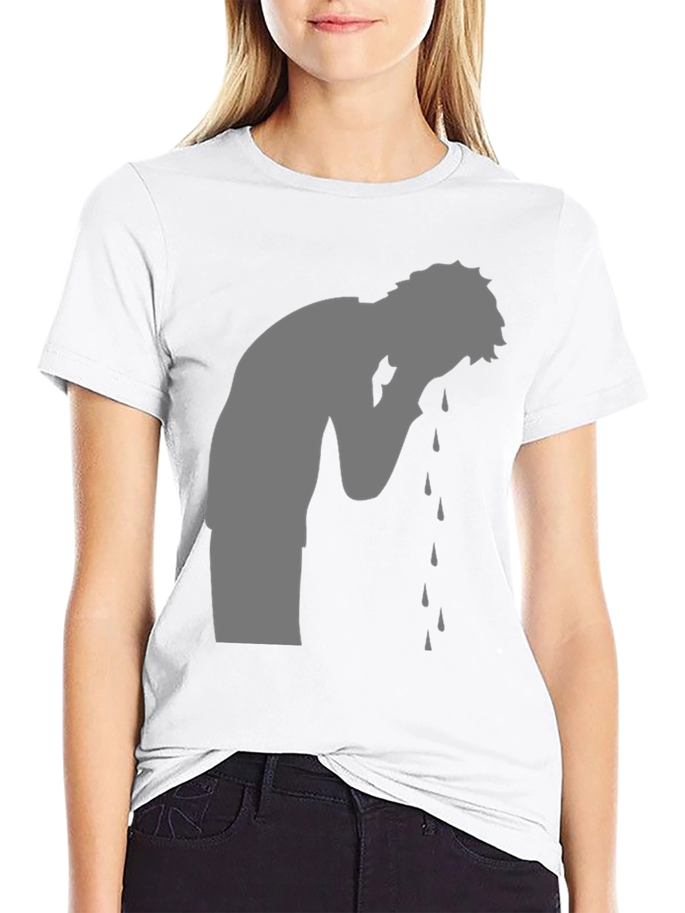 Emotional Silhouette T-Shirt - Black