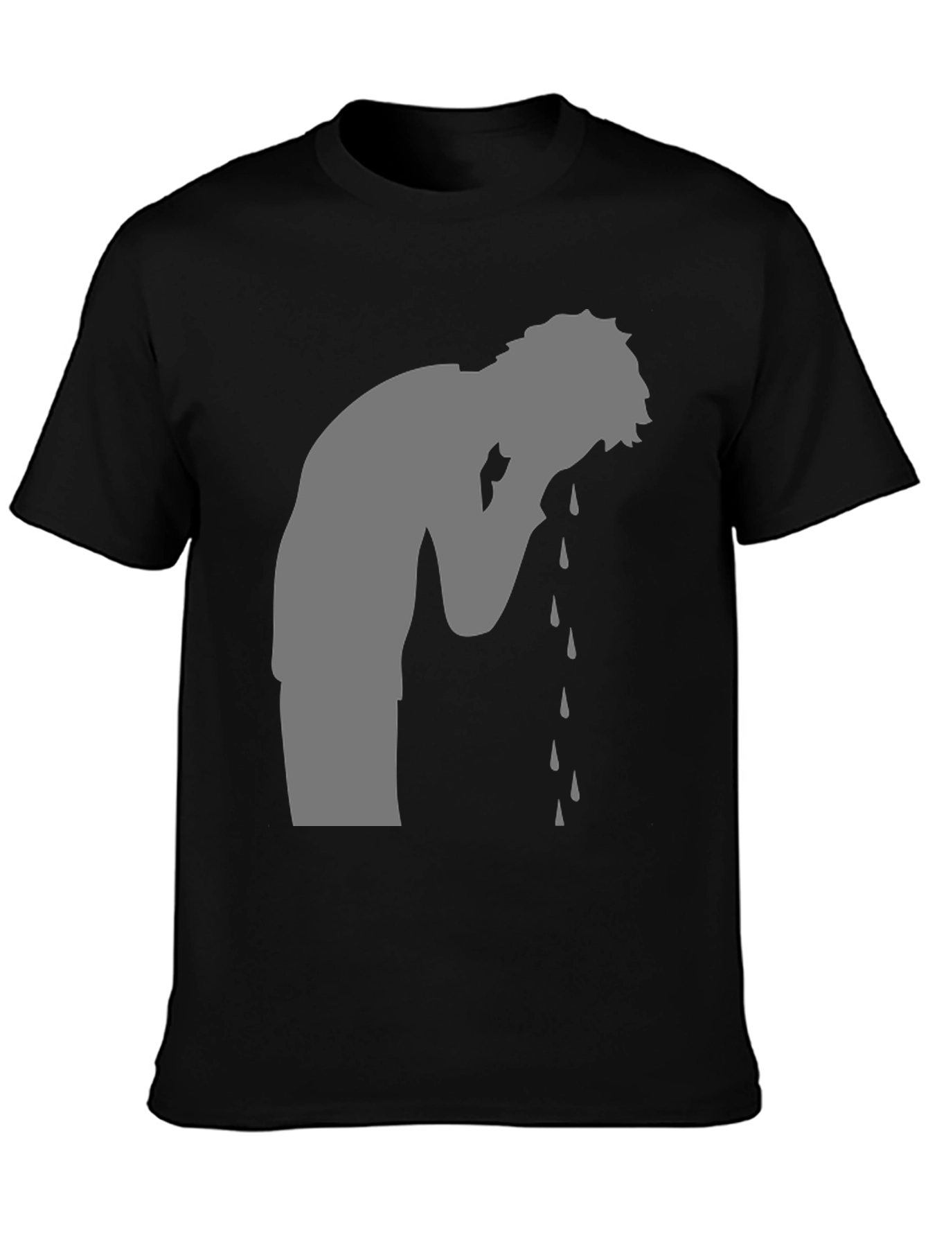 Emotional Silhouette T-Shirt - Black