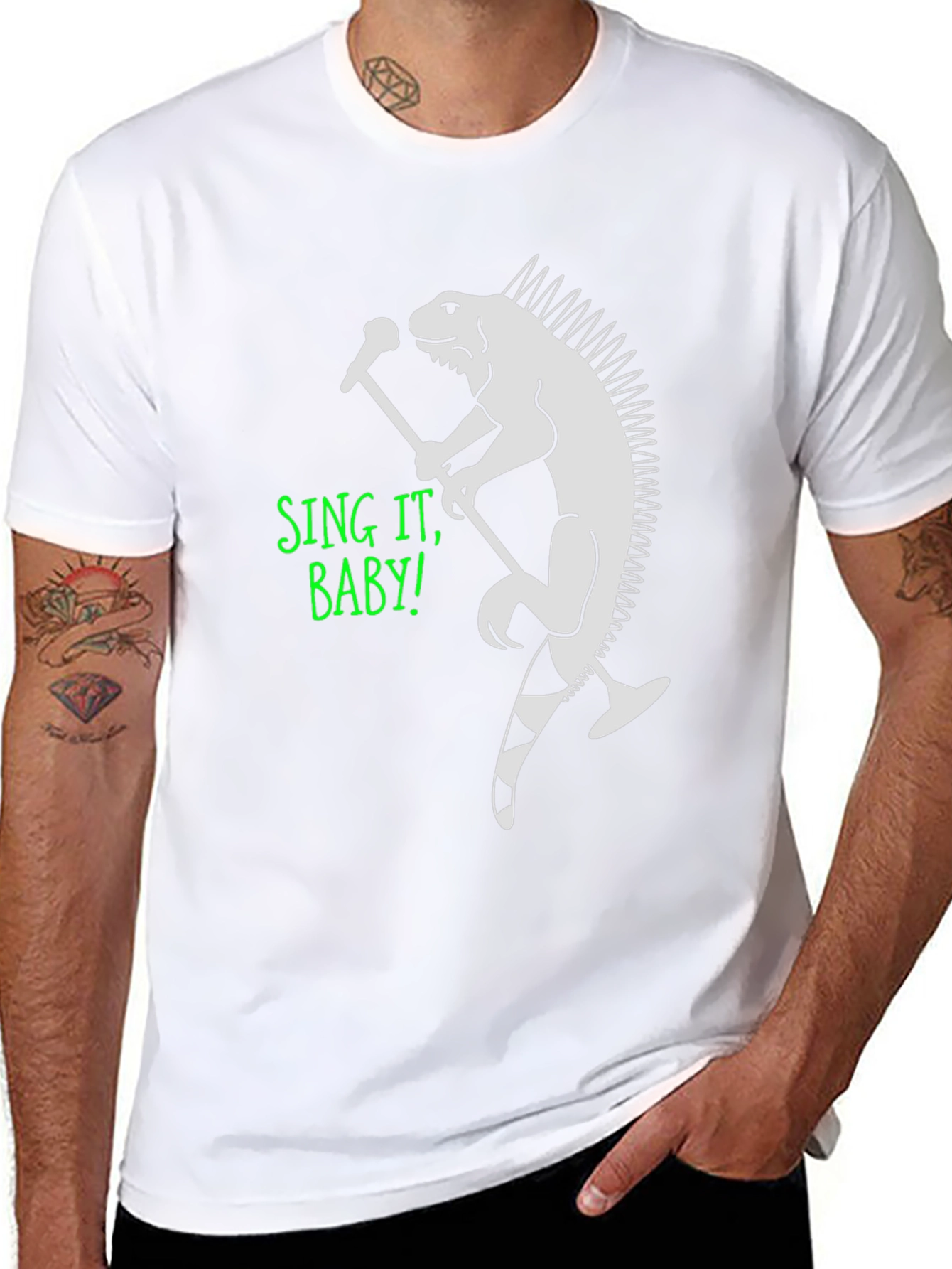 Sing It Baby! Lizard Rocker Tee