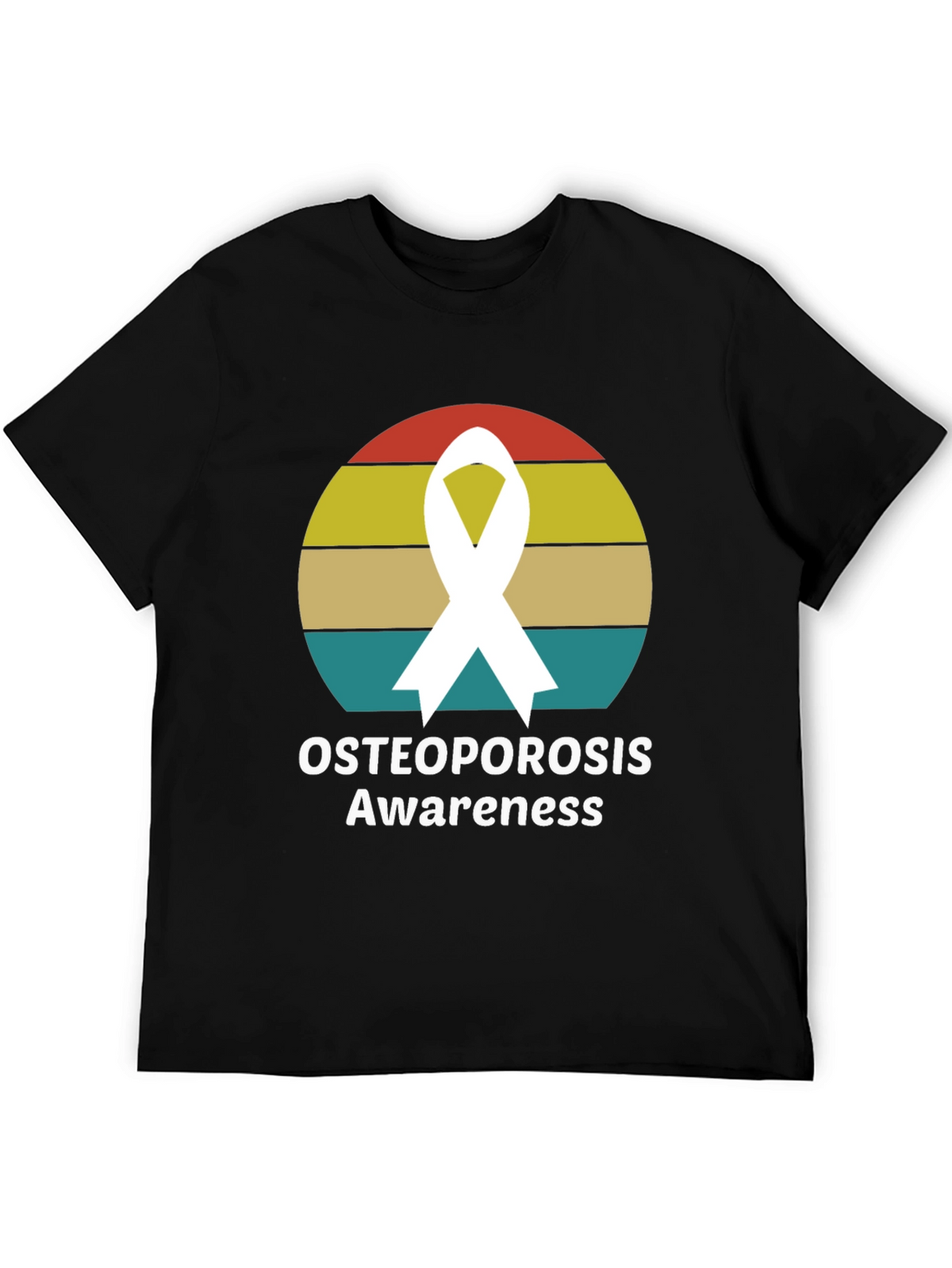 Osteoporosis Awareness Ribbon Graphic T-Shirt
