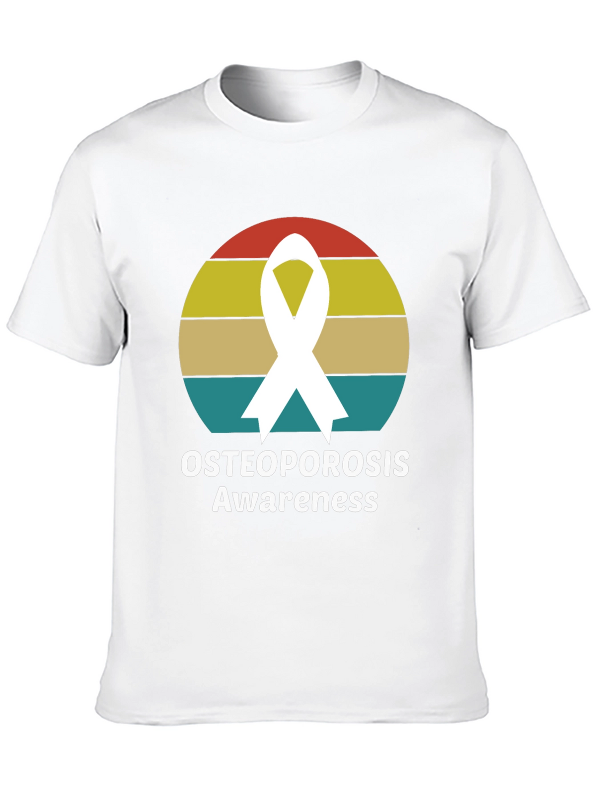 Osteoporosis Awareness Ribbon Graphic T-Shirt