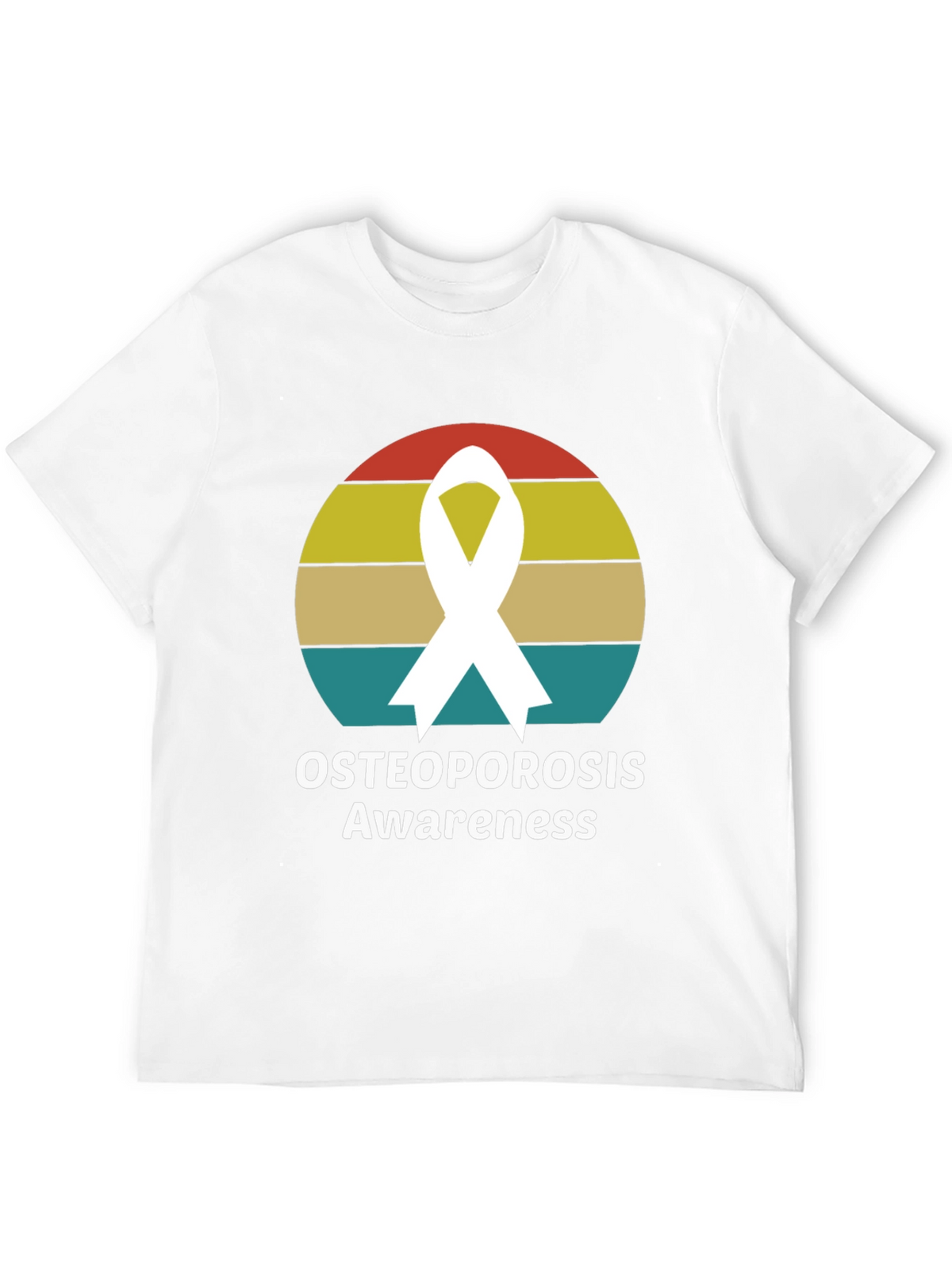 Osteoporosis Awareness Ribbon Graphic T-Shirt