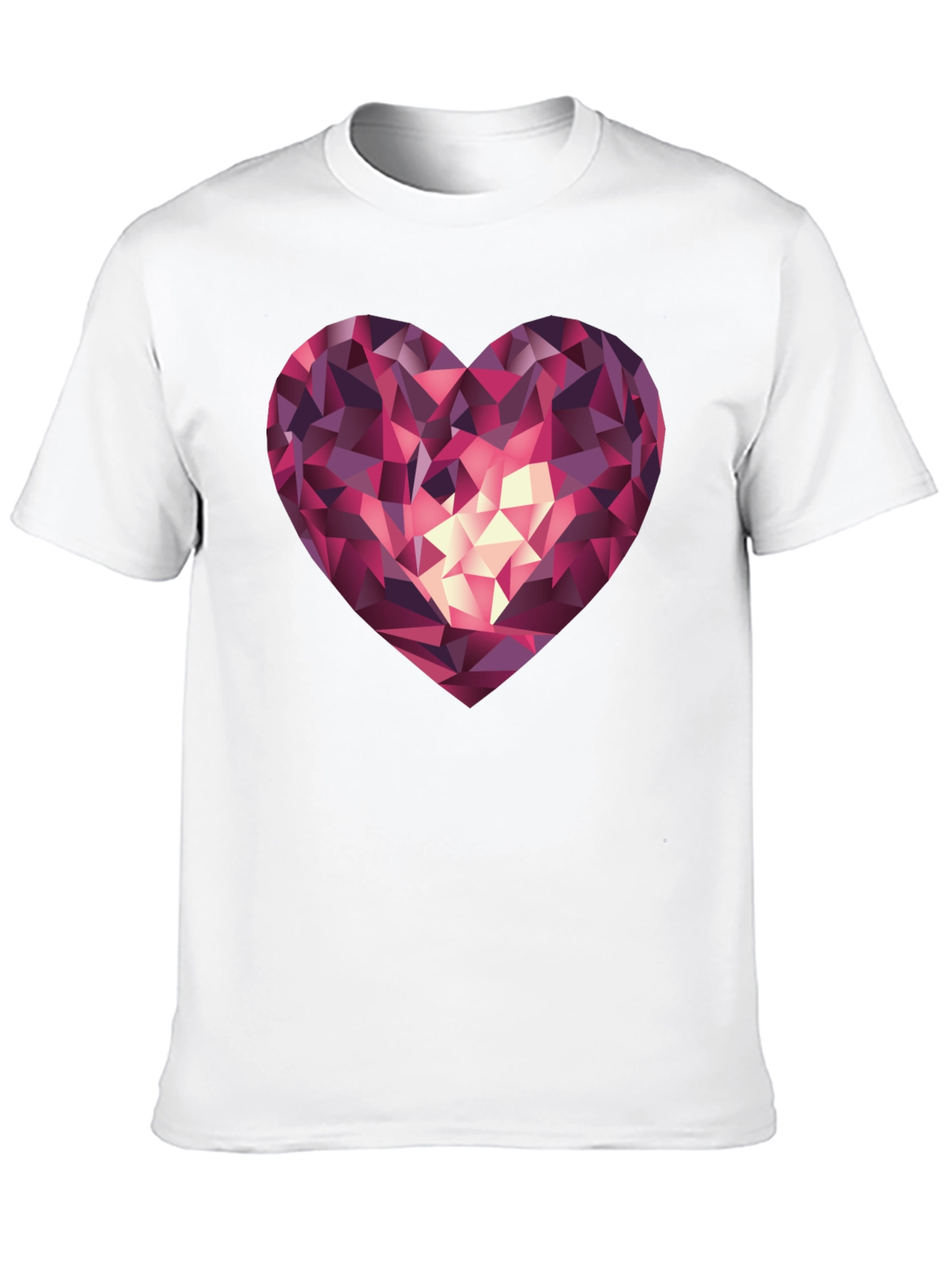 Geometric Heart Graphic Tee - Stylish & Modern