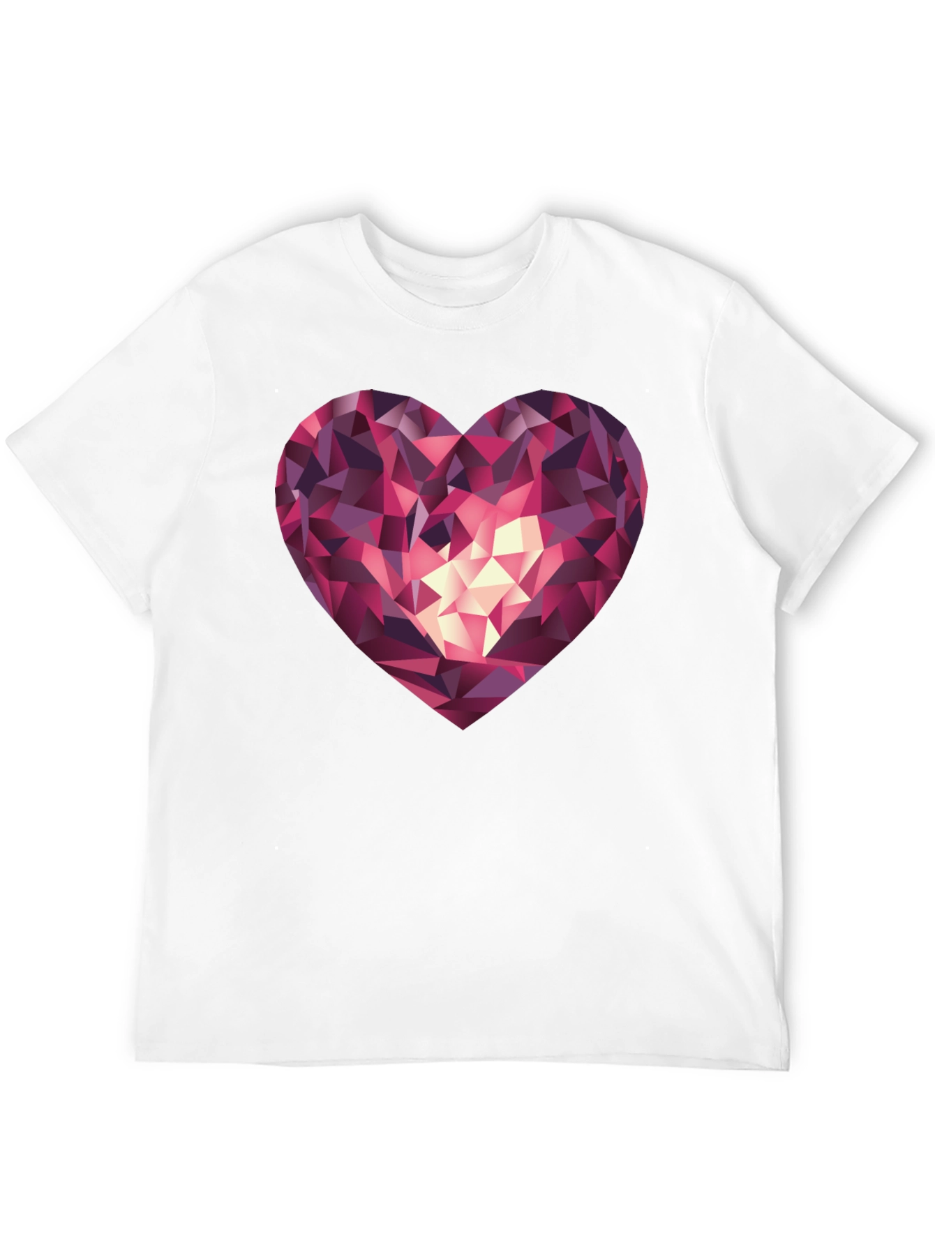 Geometric Heart Graphic Tee - Stylish & Modern