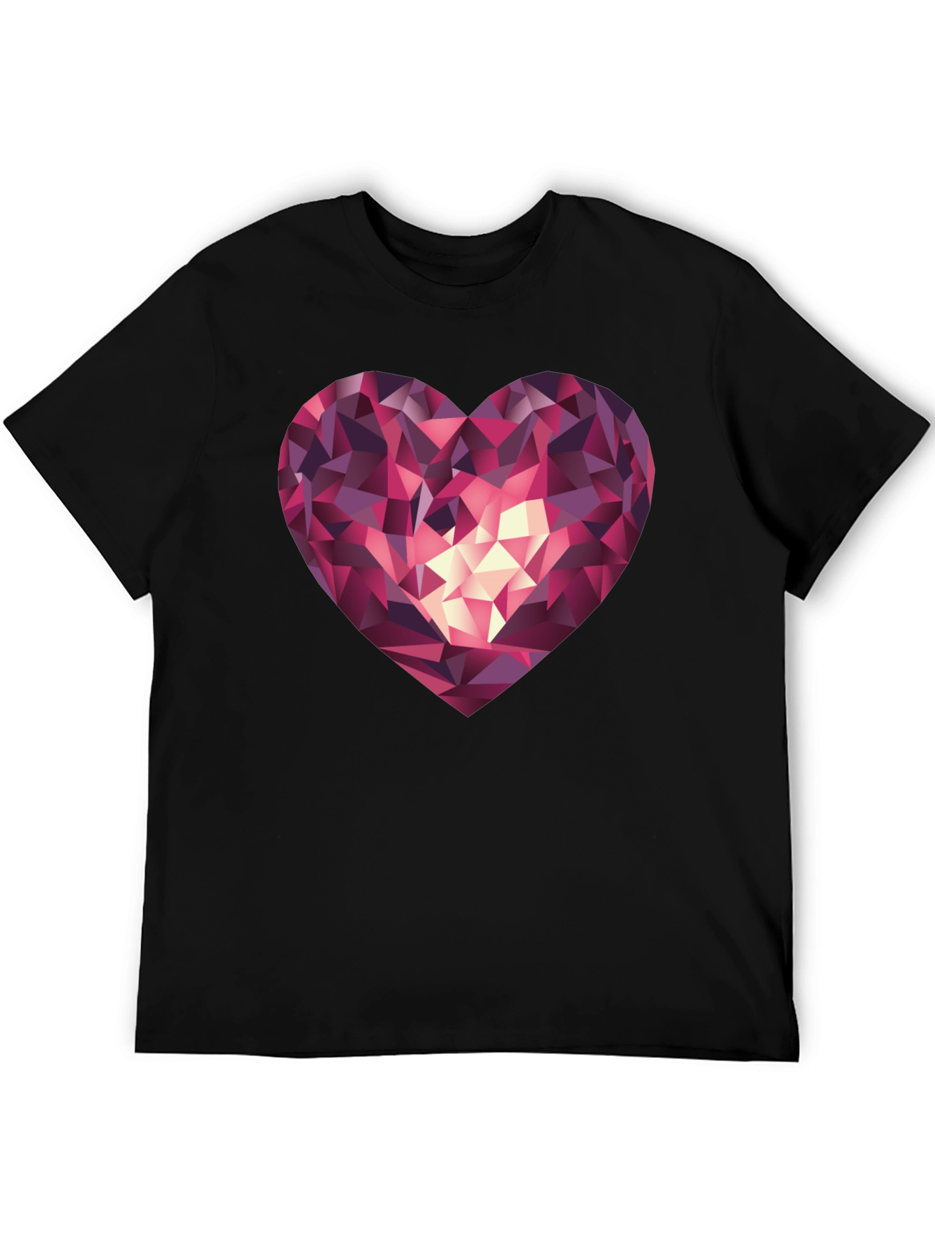 Geometric Heart Graphic Tee - Stylish & Modern