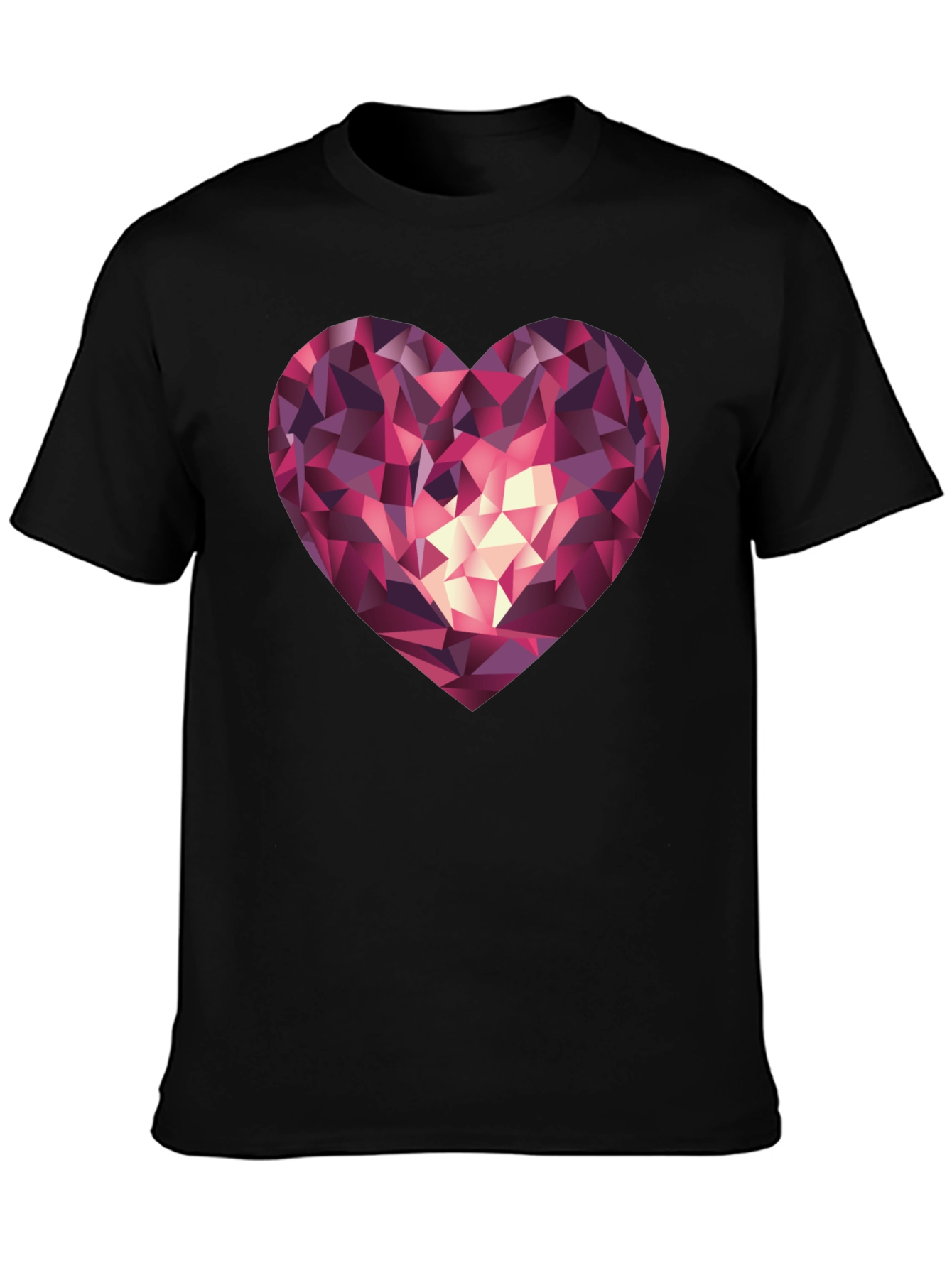 Geometric Heart Graphic Tee - Stylish & Modern