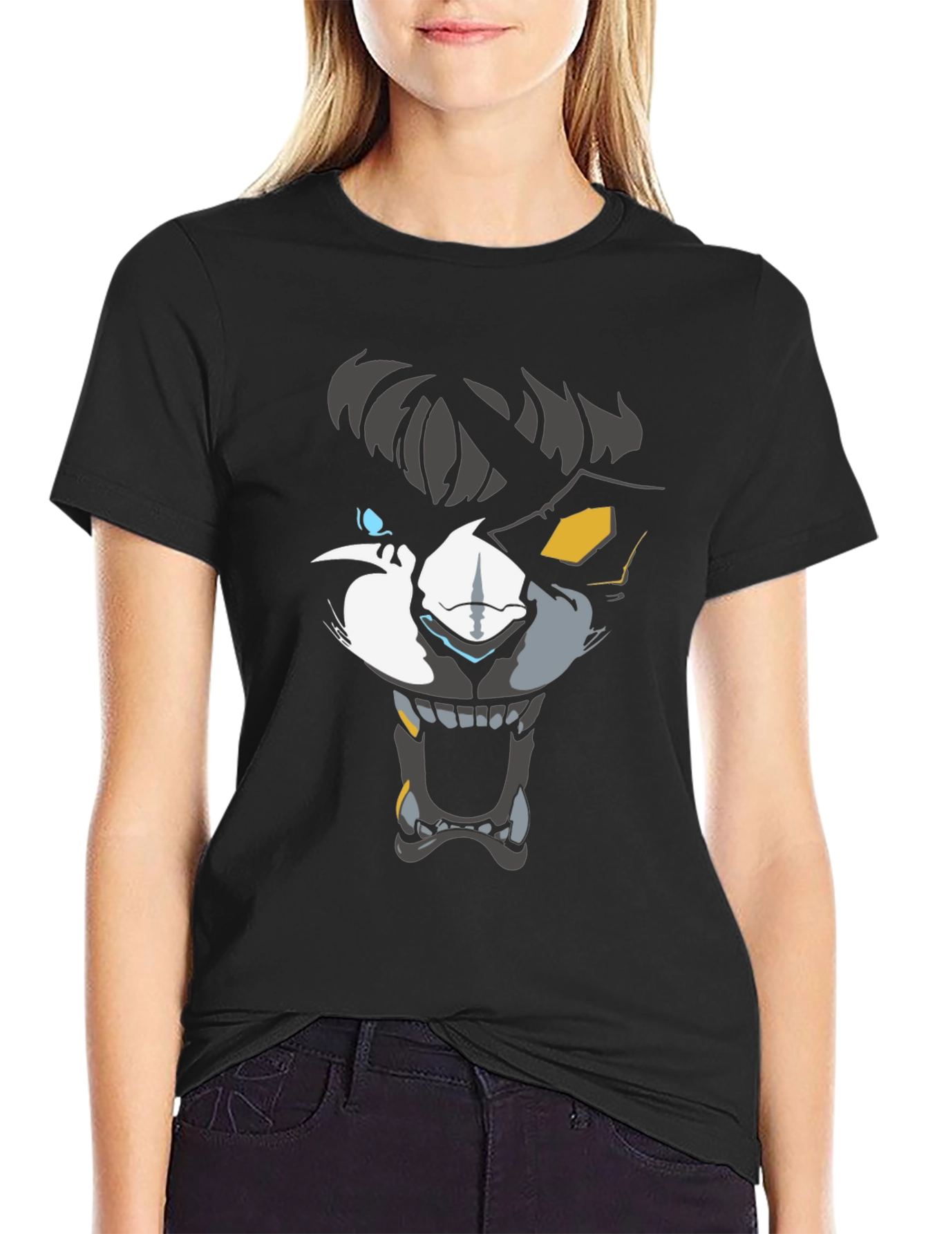 Mens Wolf Graphic T-Shirt - Black