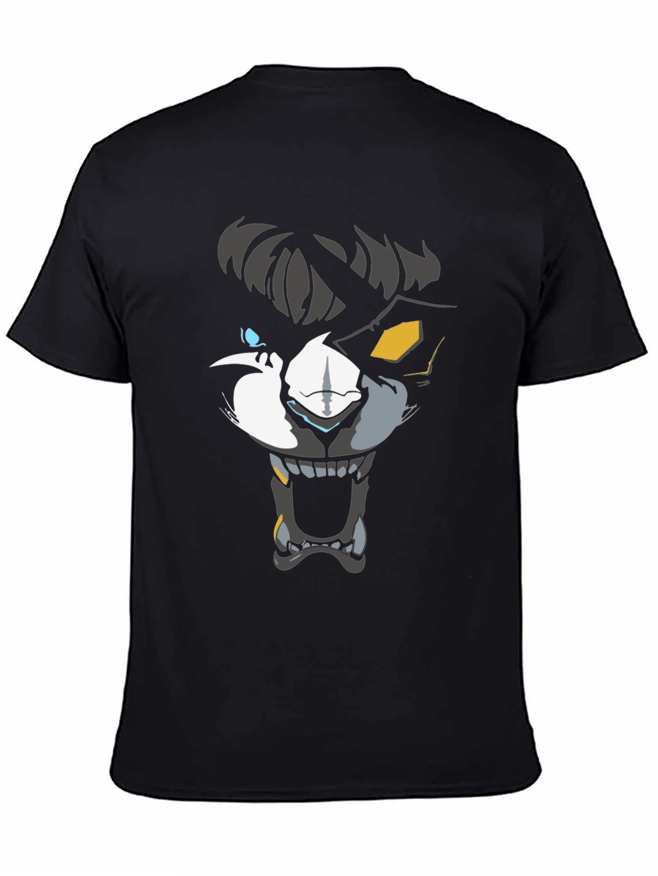 Mens Wolf Graphic T-Shirt - Black