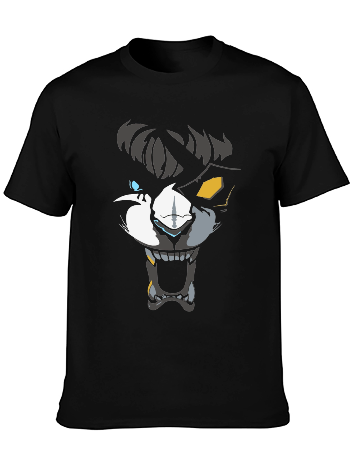 Mens Wolf Graphic T-Shirt - Black