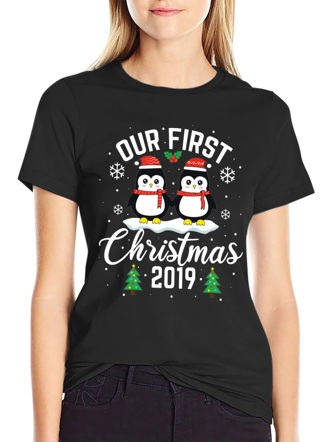 Our First Christmas 2019 Penguin T-Shirt