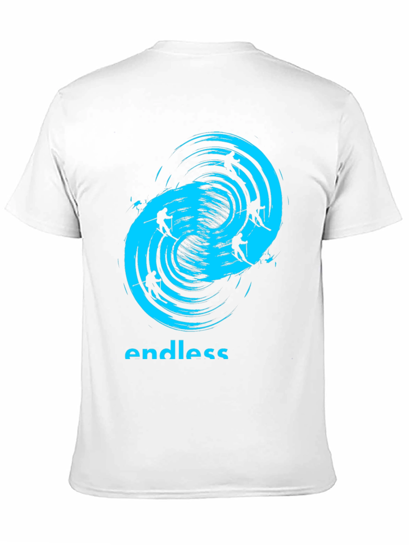 Endless Skiing Black T-Shirt - Cool Graphic Tee