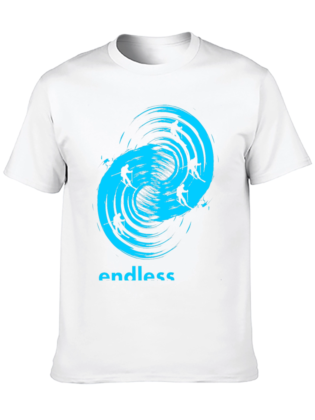 Endless Skiing Black T-Shirt - Cool Graphic Tee