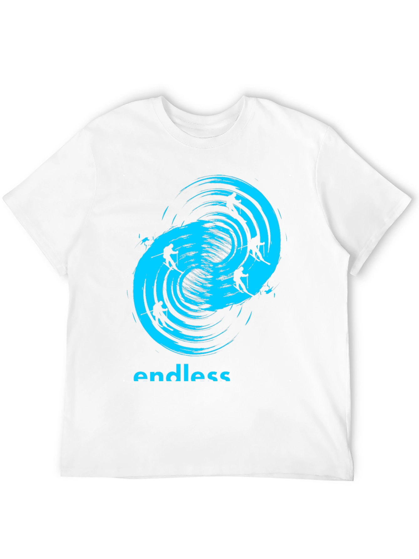 Endless Skiing Black T-Shirt - Cool Graphic Tee
