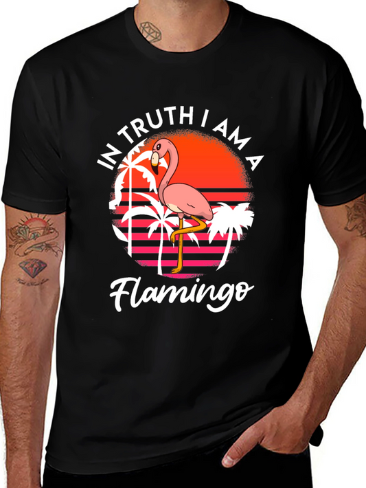 In Truth I am a Flamingo Black T-Shirt