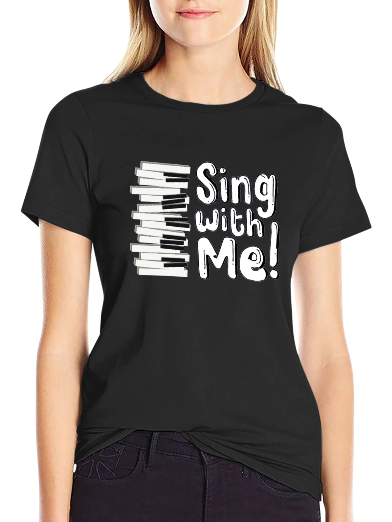 Sing With Me Piano Keys Graphic Tee