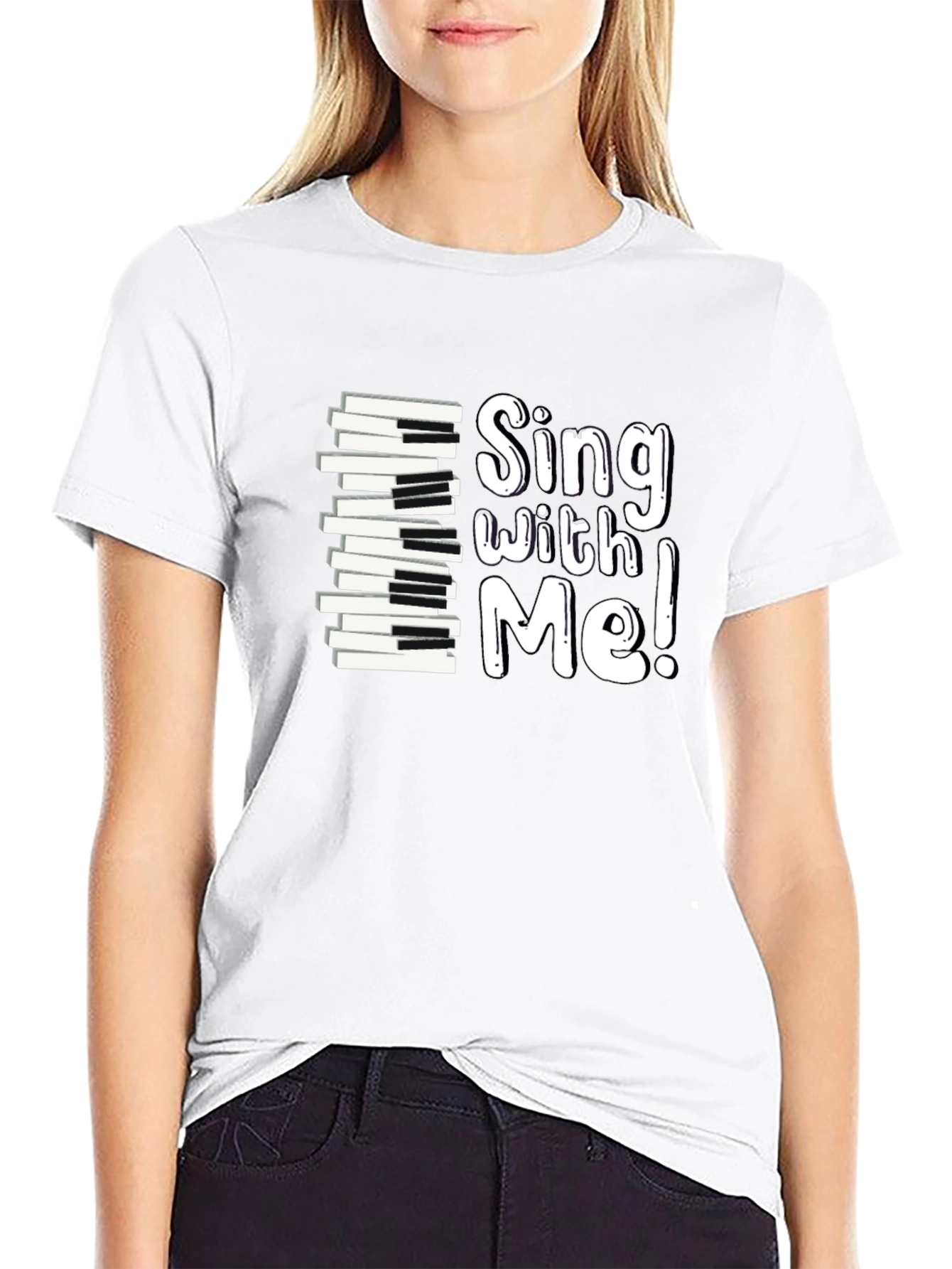 Sing With Me Piano Keys Graphic Tee