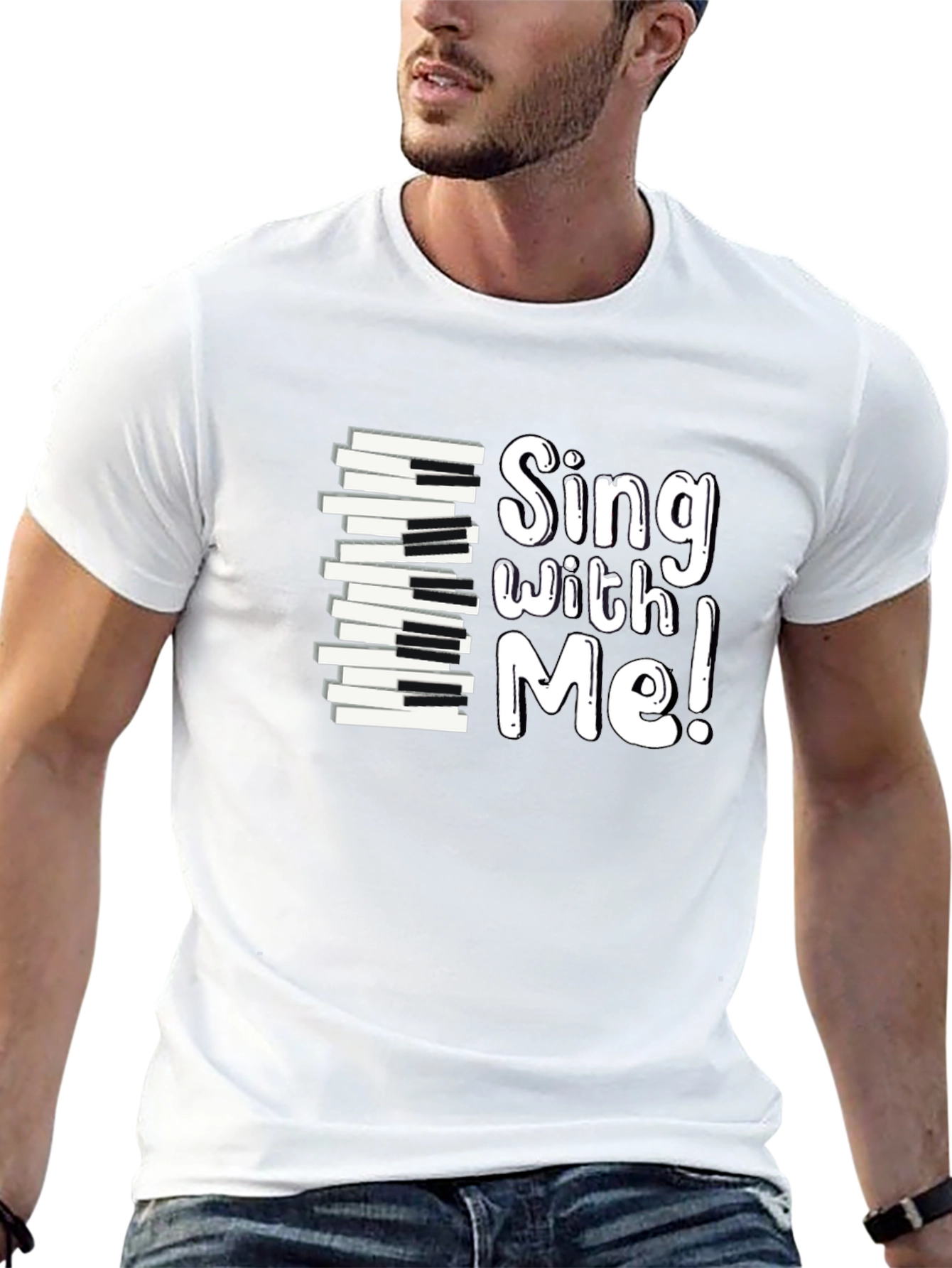 Sing With Me Piano Keys Graphic Tee