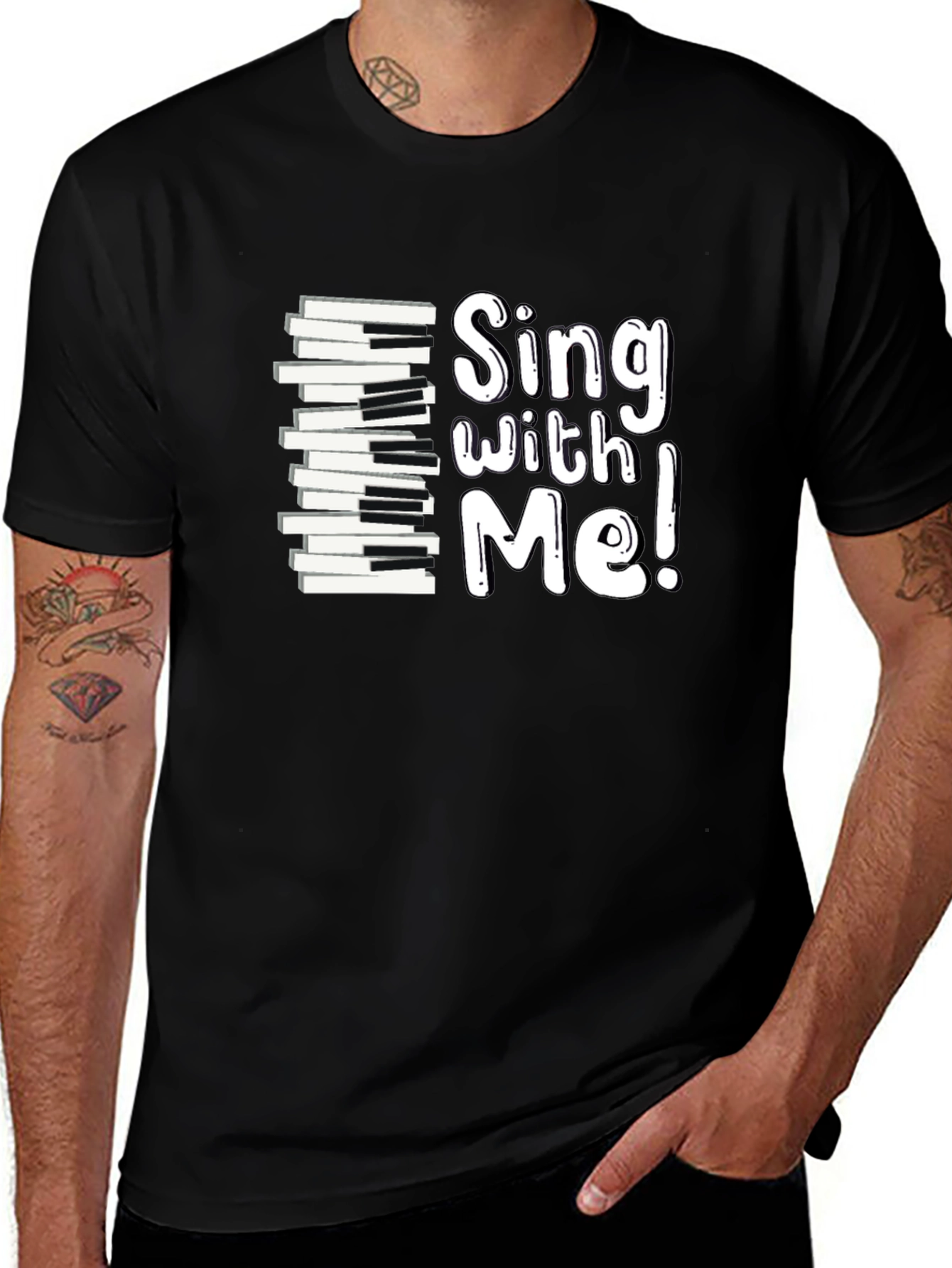 Sing With Me Piano Keys Graphic Tee