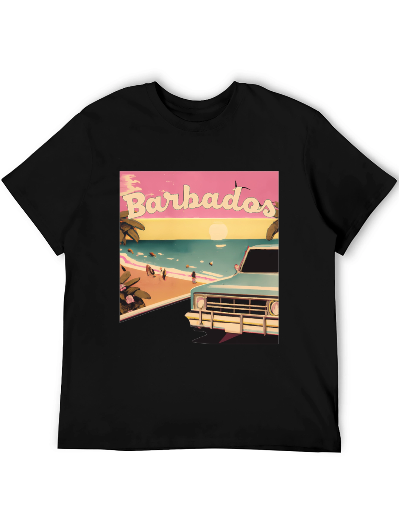 Barbados Beach Retro Graphic Tee