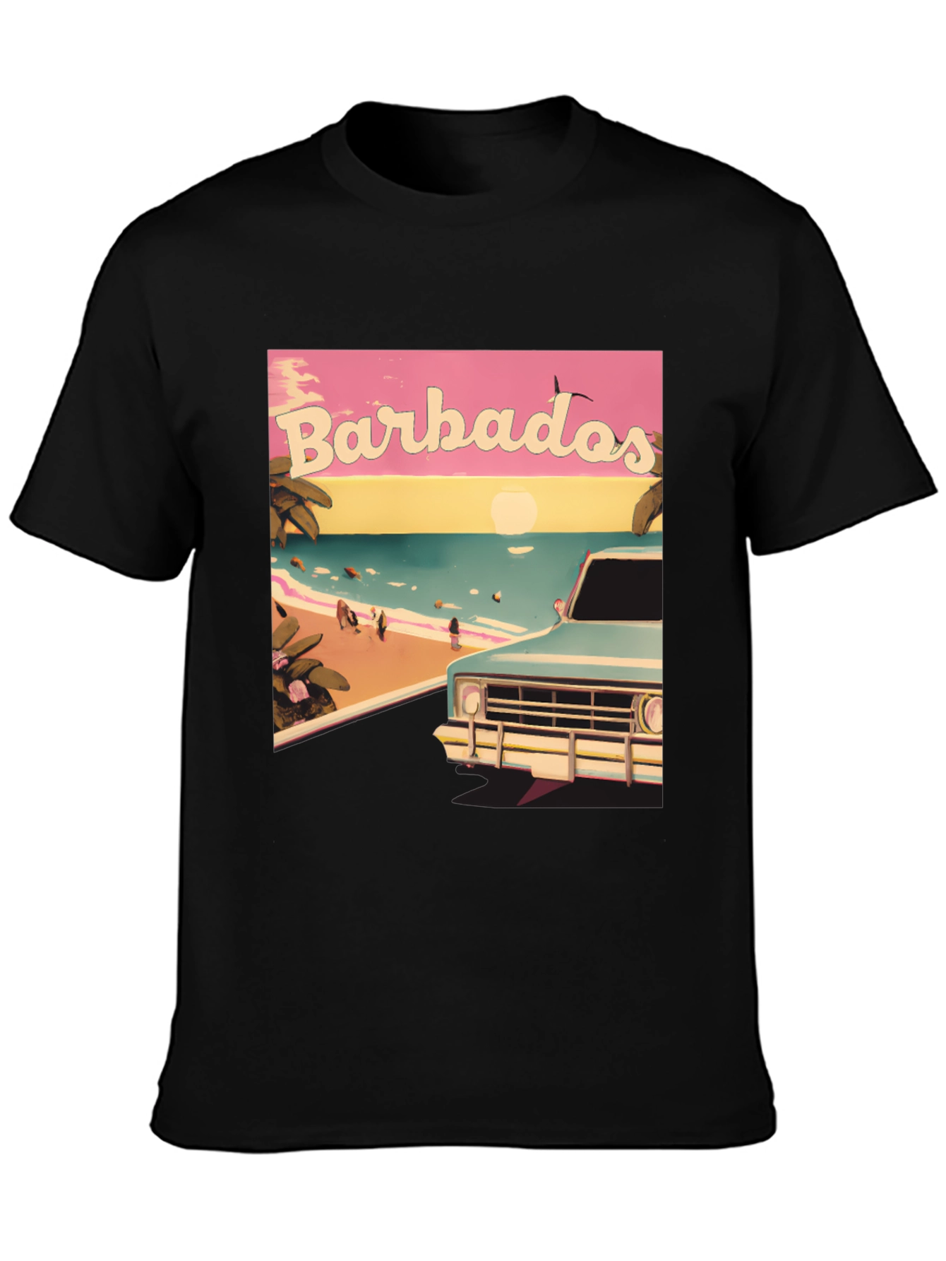 Barbados Beach Retro Graphic Tee