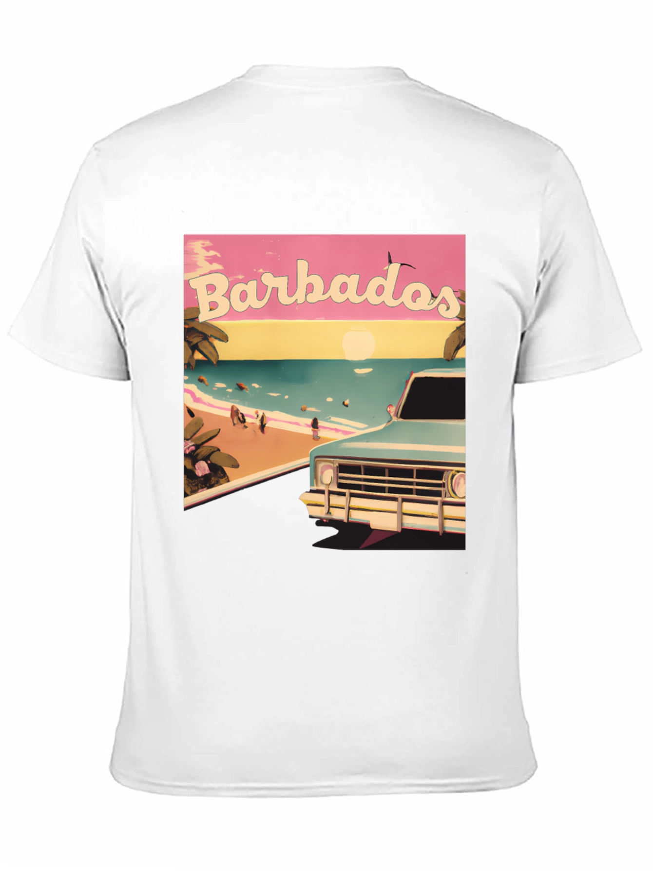 Barbados Beach Retro Graphic Tee