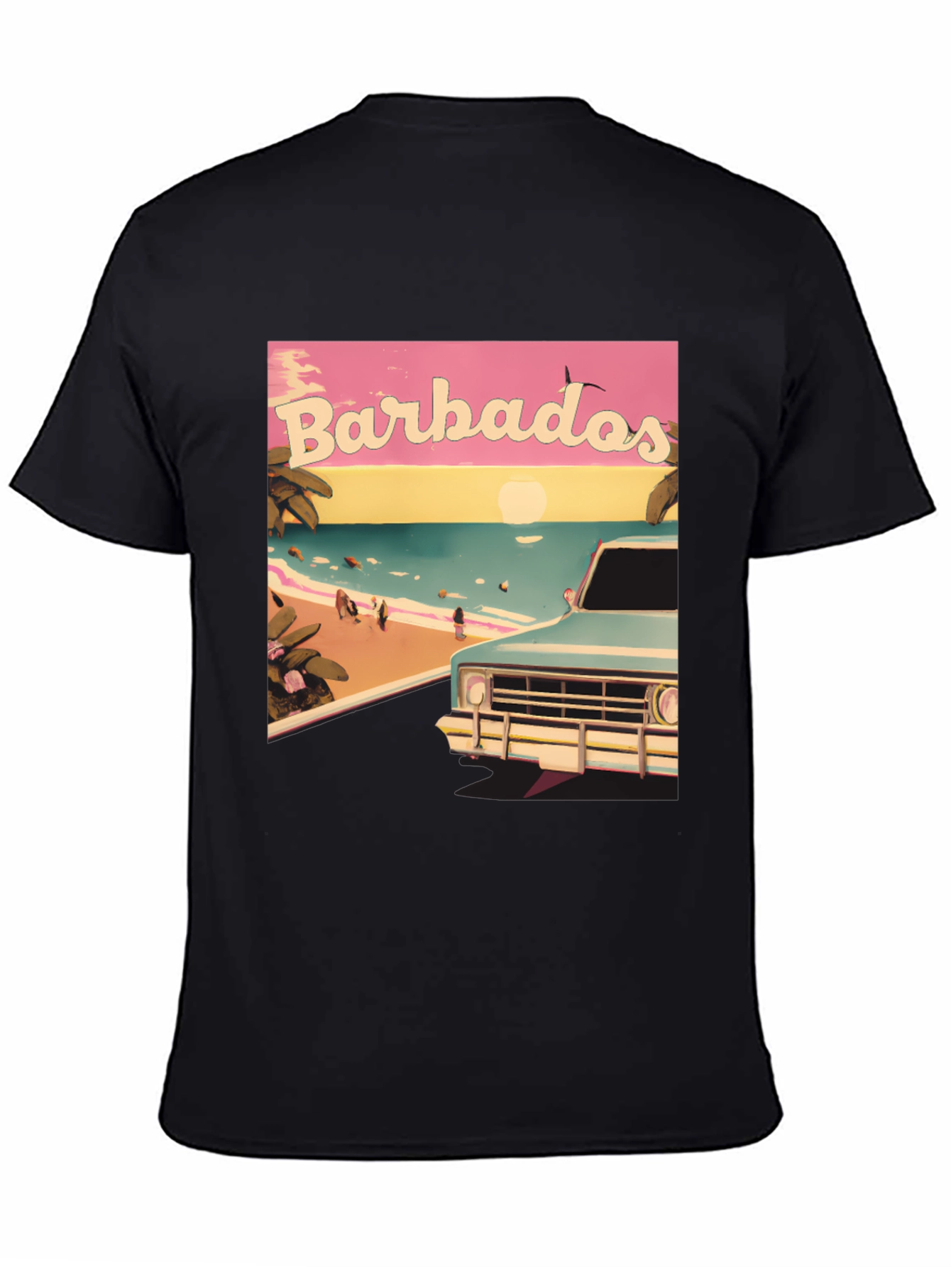 Barbados Beach Retro Graphic Tee