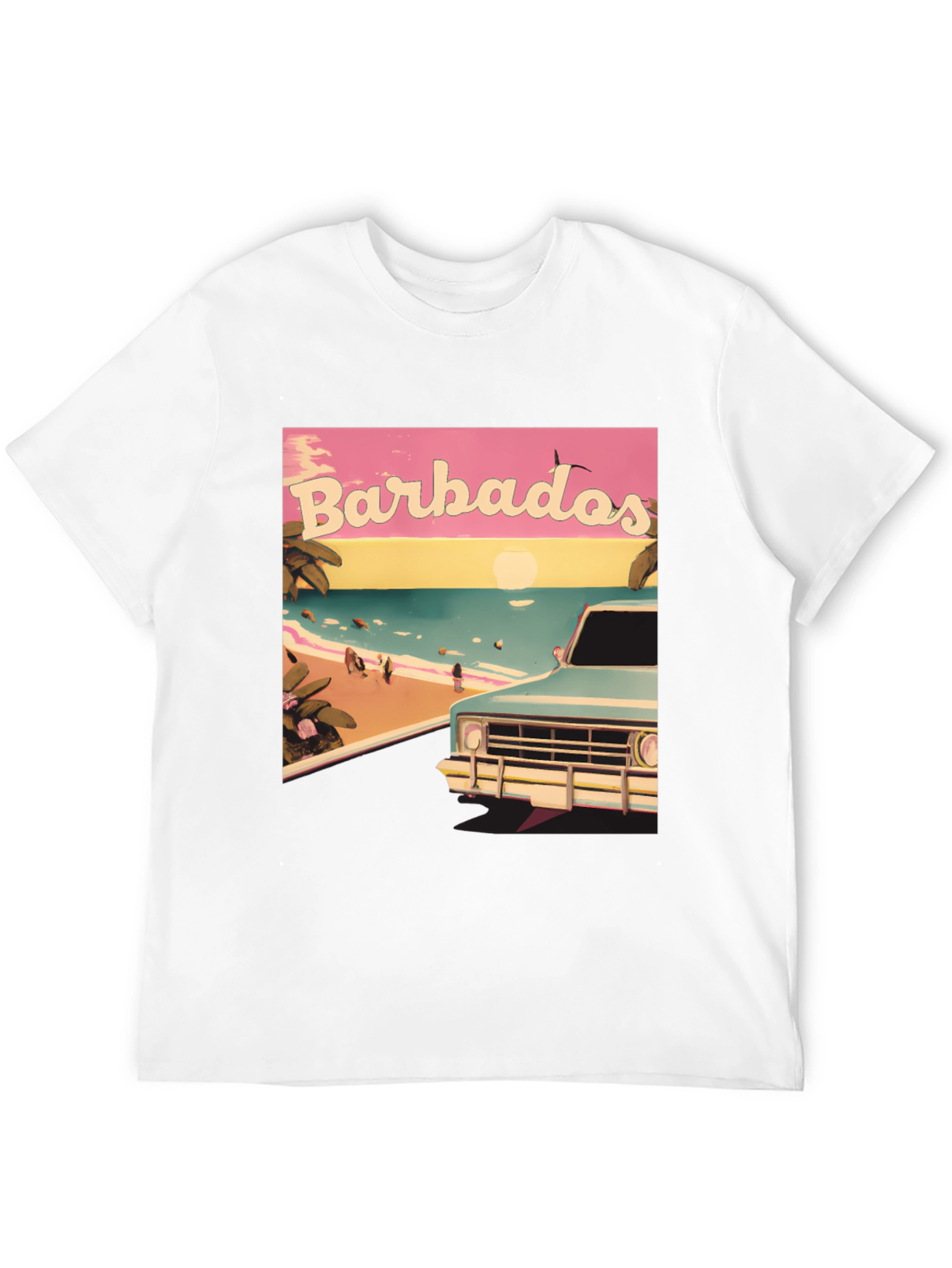 Barbados Beach Retro Graphic Tee