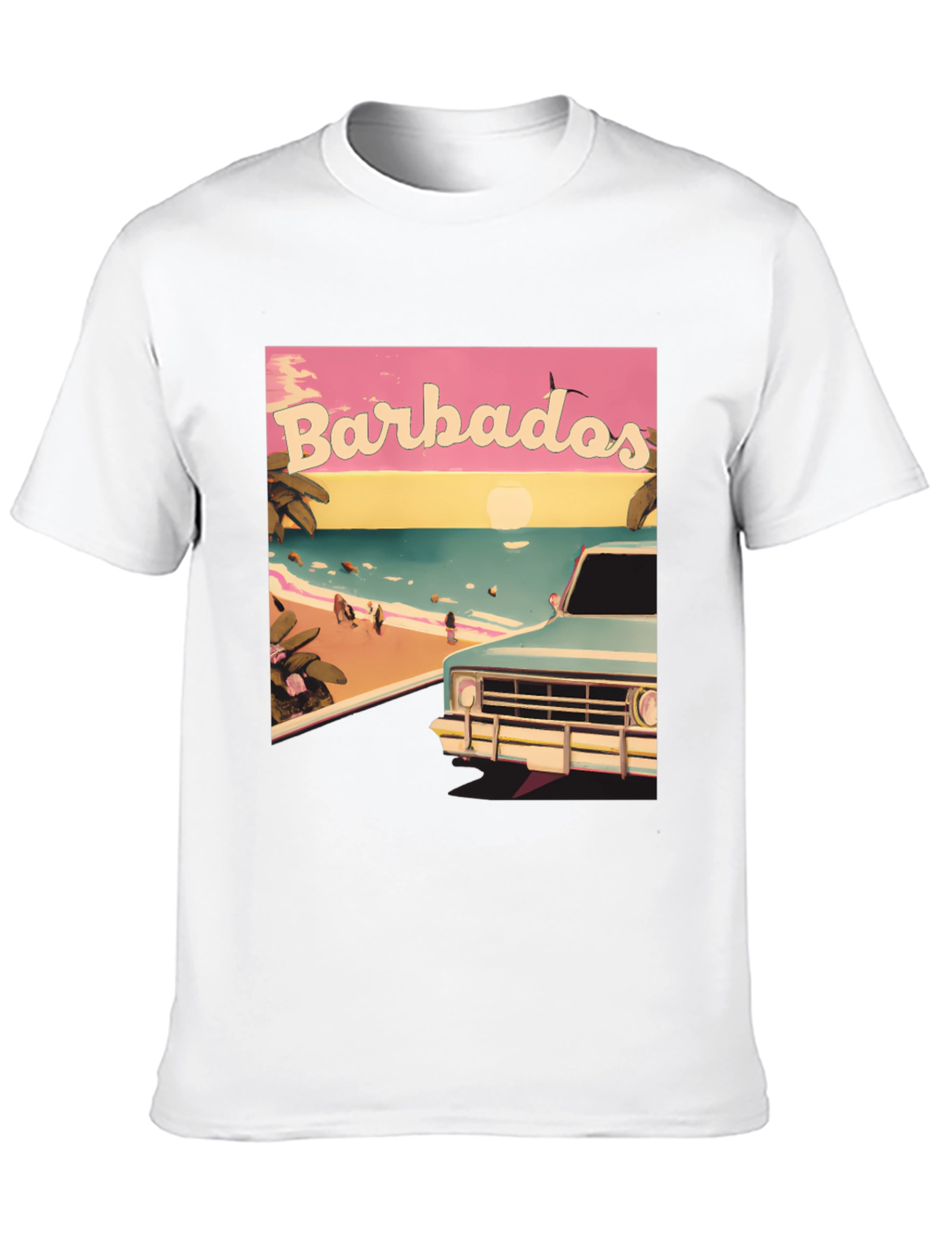 Barbados Beach Retro Graphic Tee