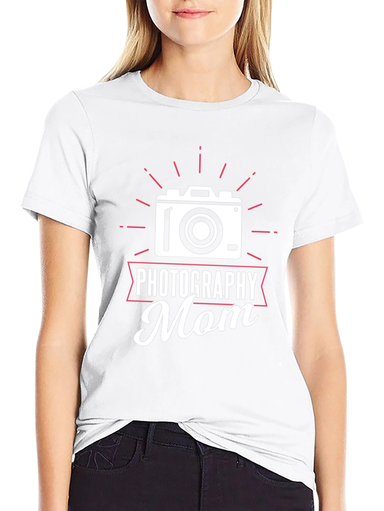 Photography Mom Graphic Tee - Black