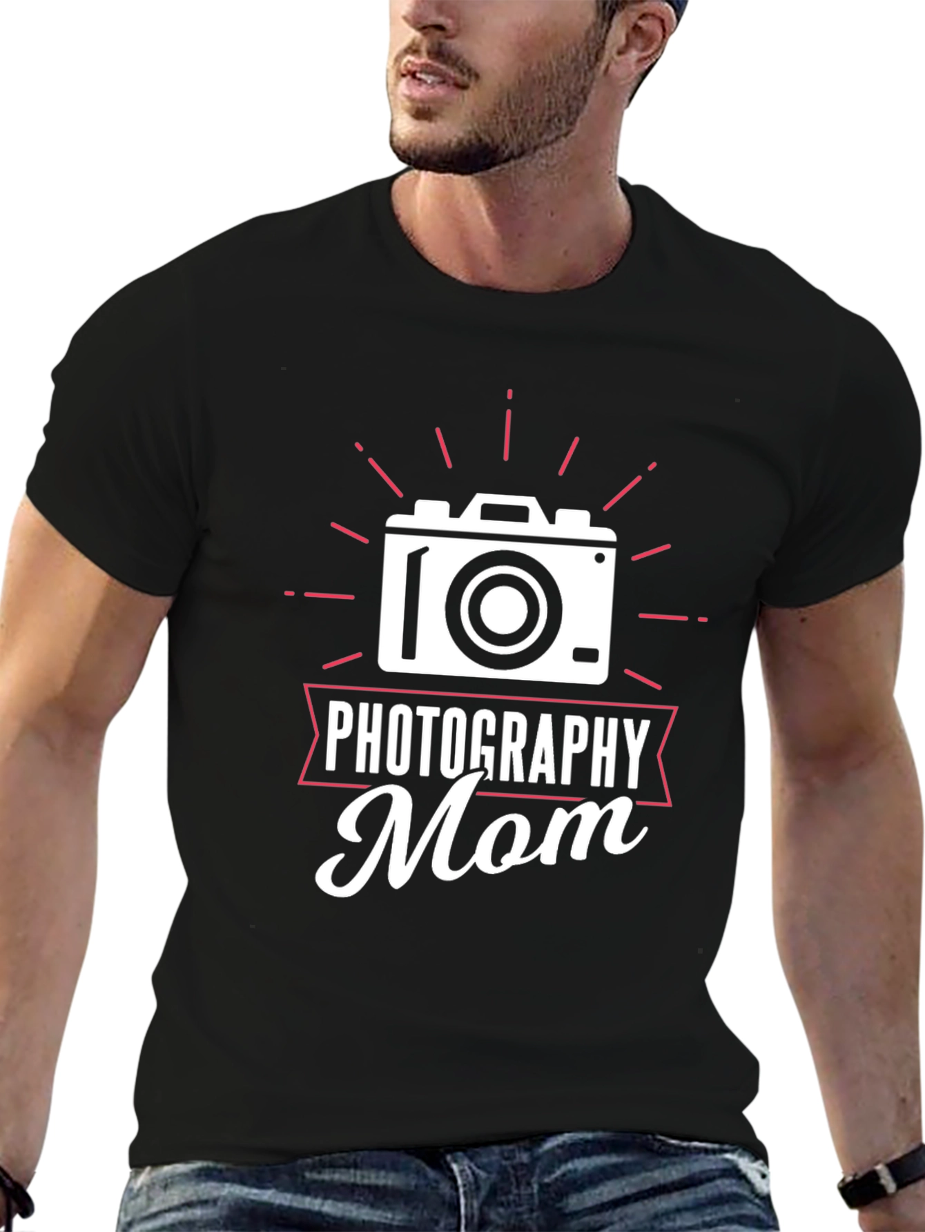 Photography Mom Graphic Tee - Black