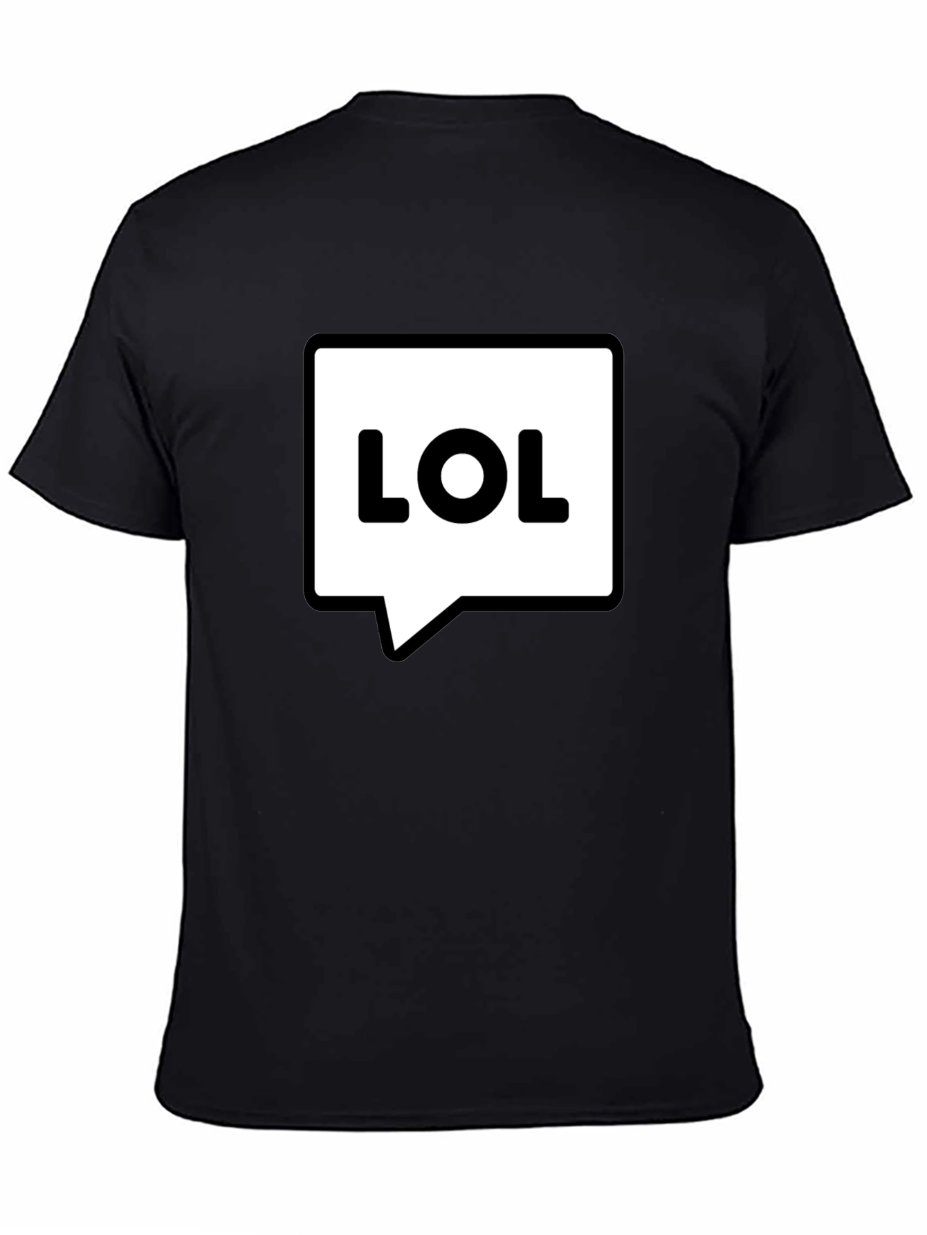 LOL Speech Bubble Black T-Shirt