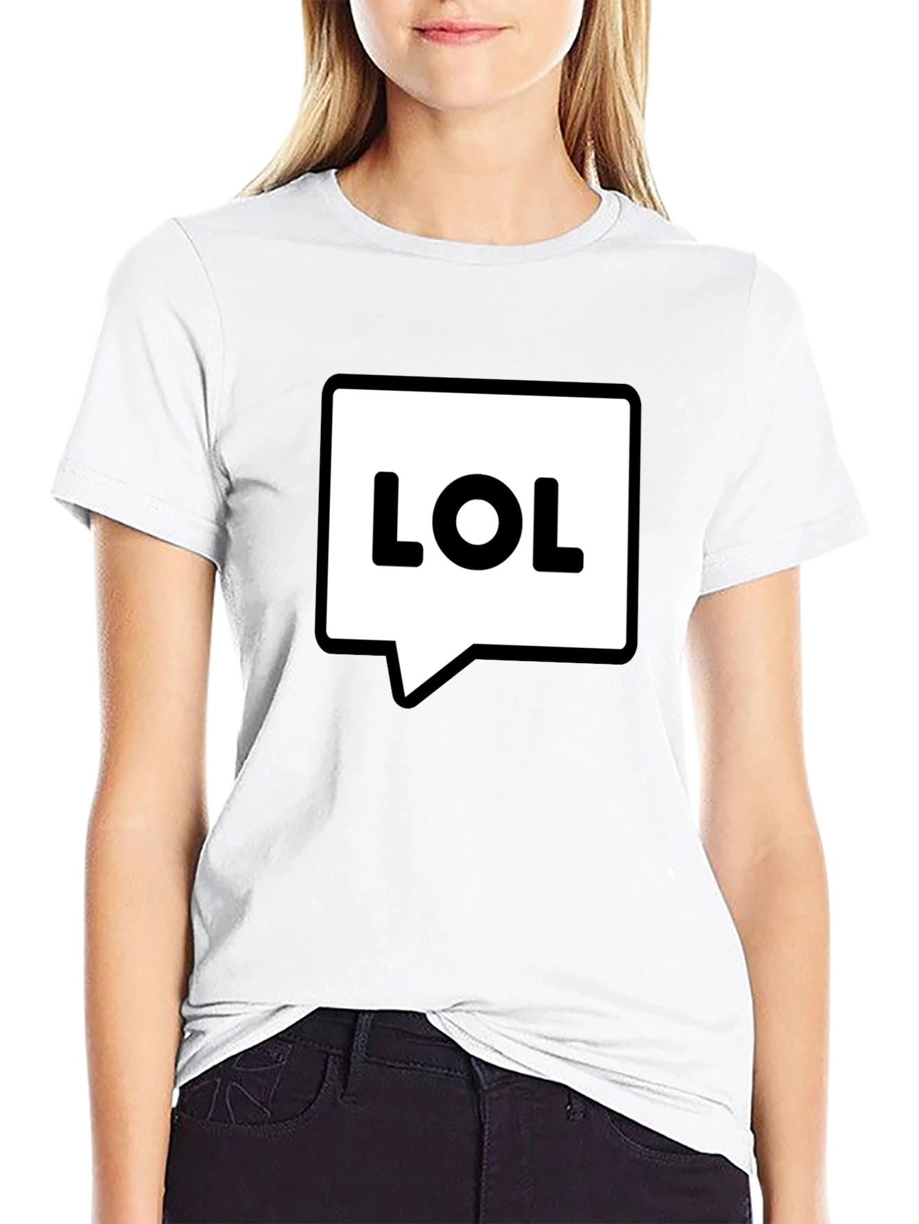 LOL Speech Bubble Black T-Shirt