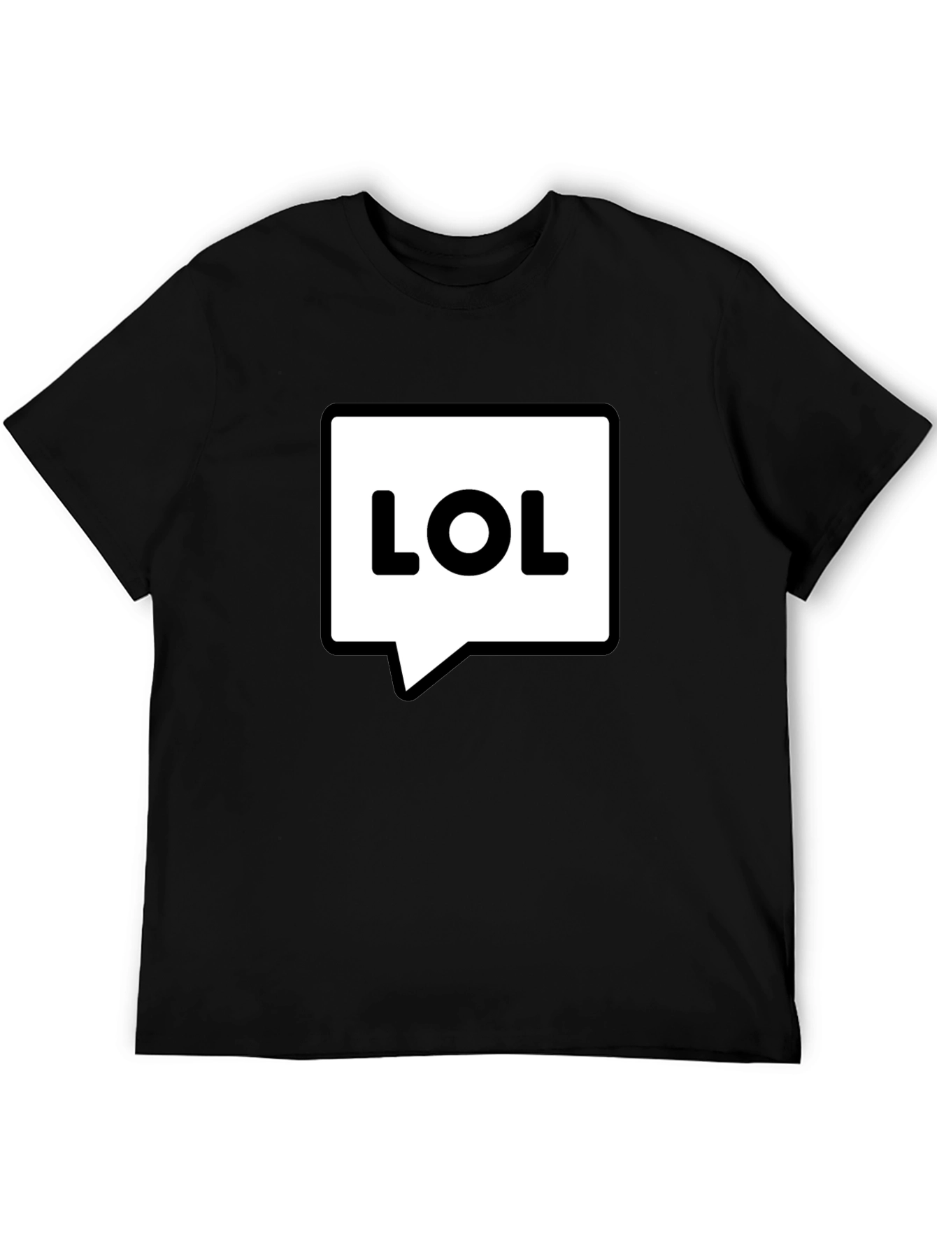 LOL Speech Bubble Black T-Shirt