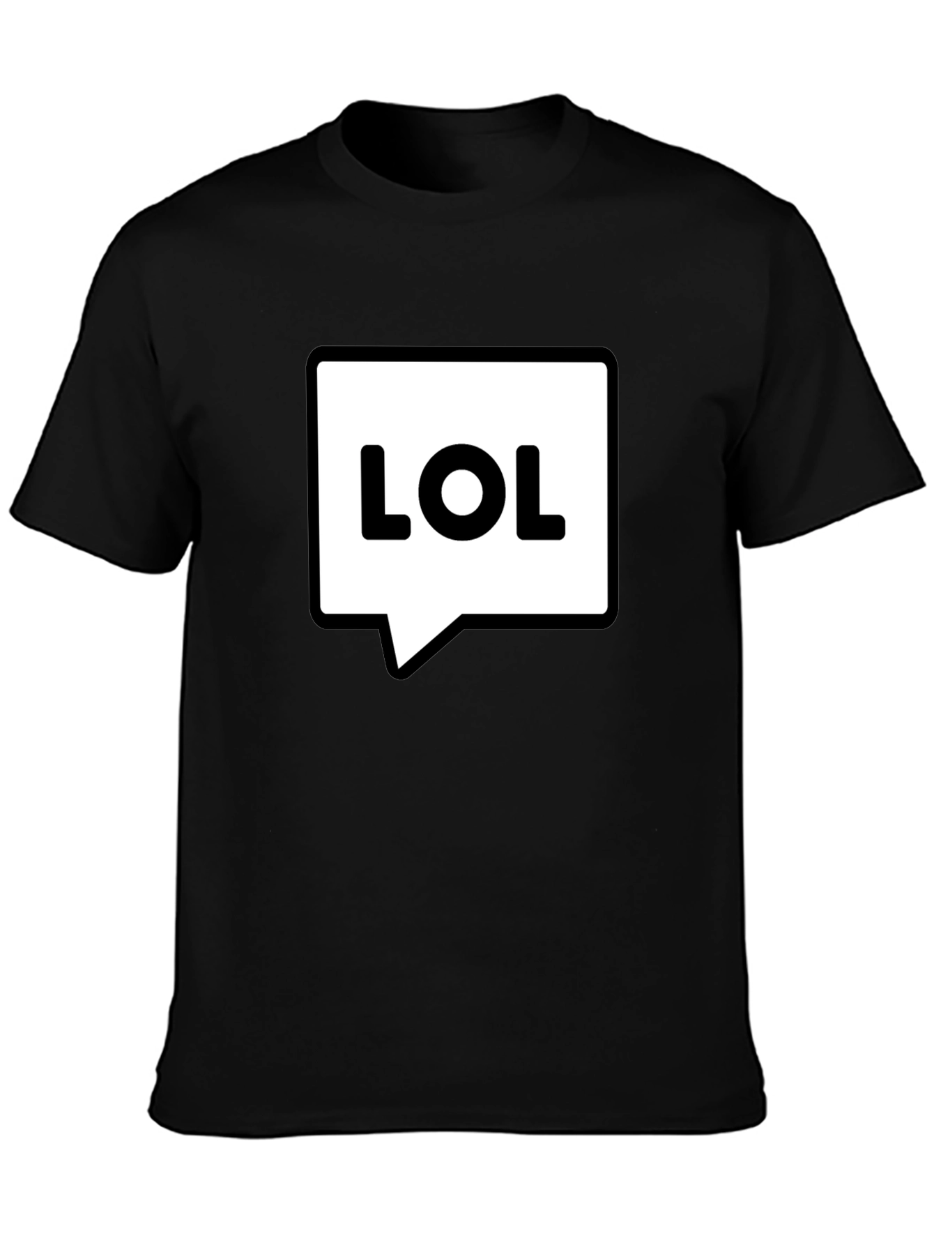 LOL Speech Bubble Black T-Shirt
