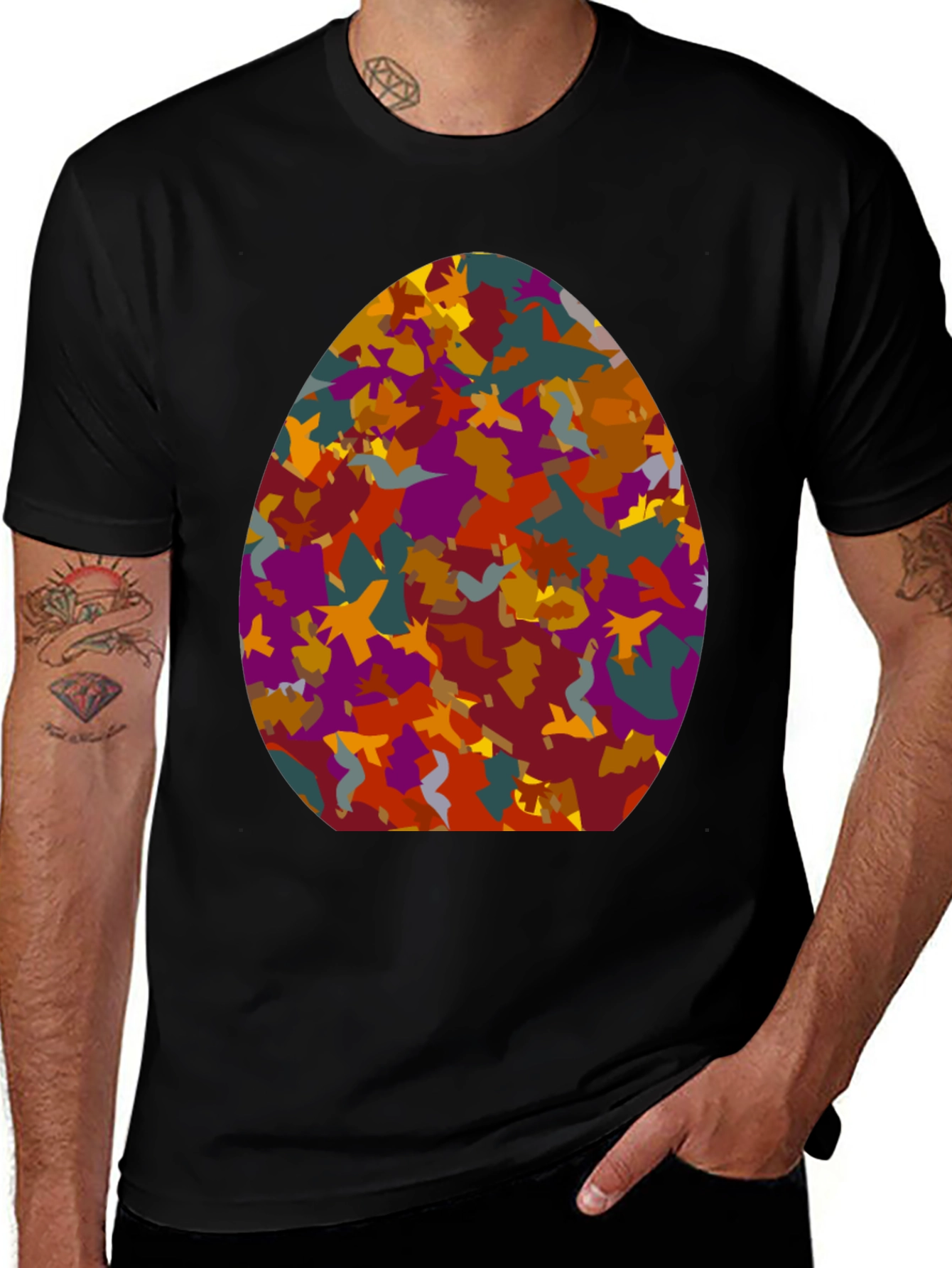 Abstract Egg Graphic T-Shirt