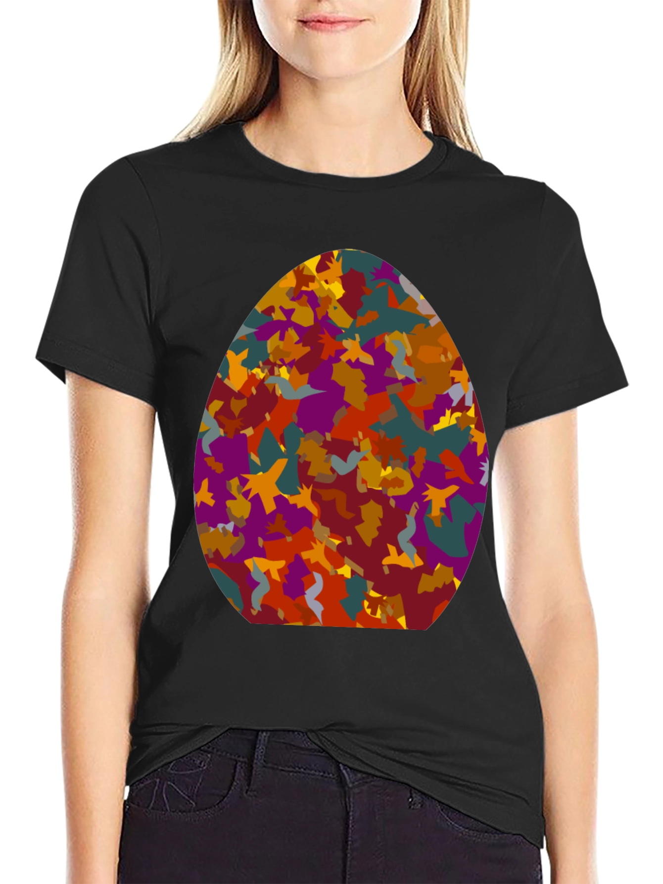 Abstract Egg Graphic T-Shirt