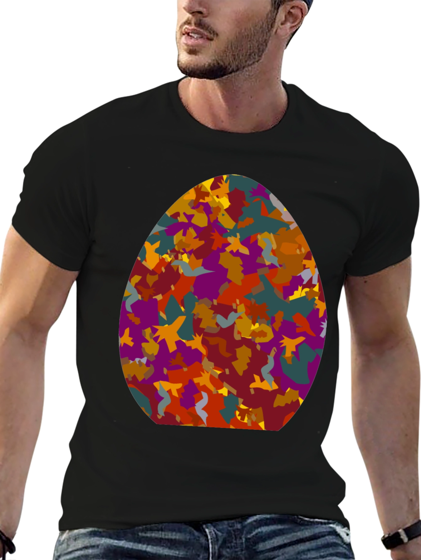 Abstract Egg Graphic T-Shirt