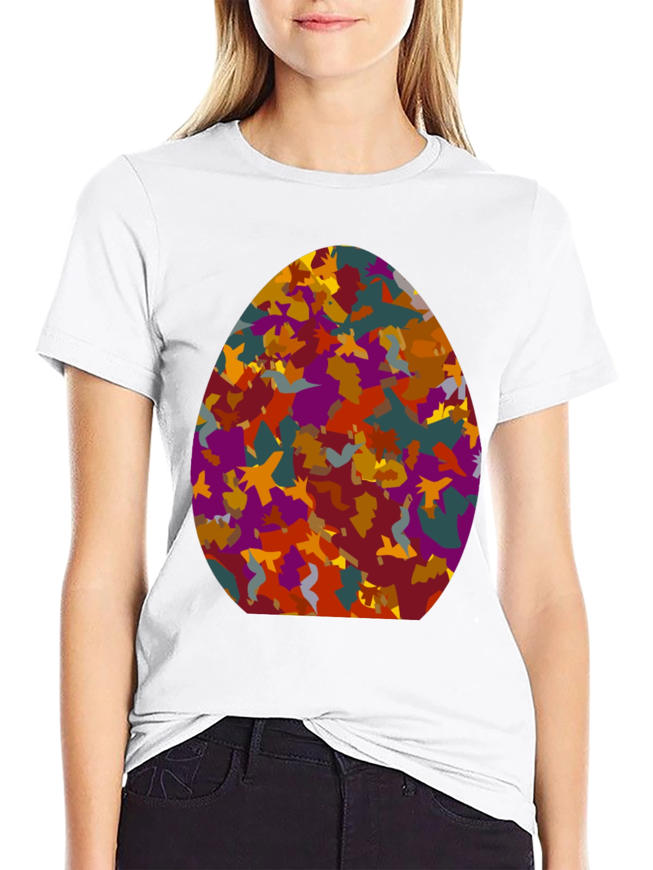 Abstract Egg Graphic T-Shirt