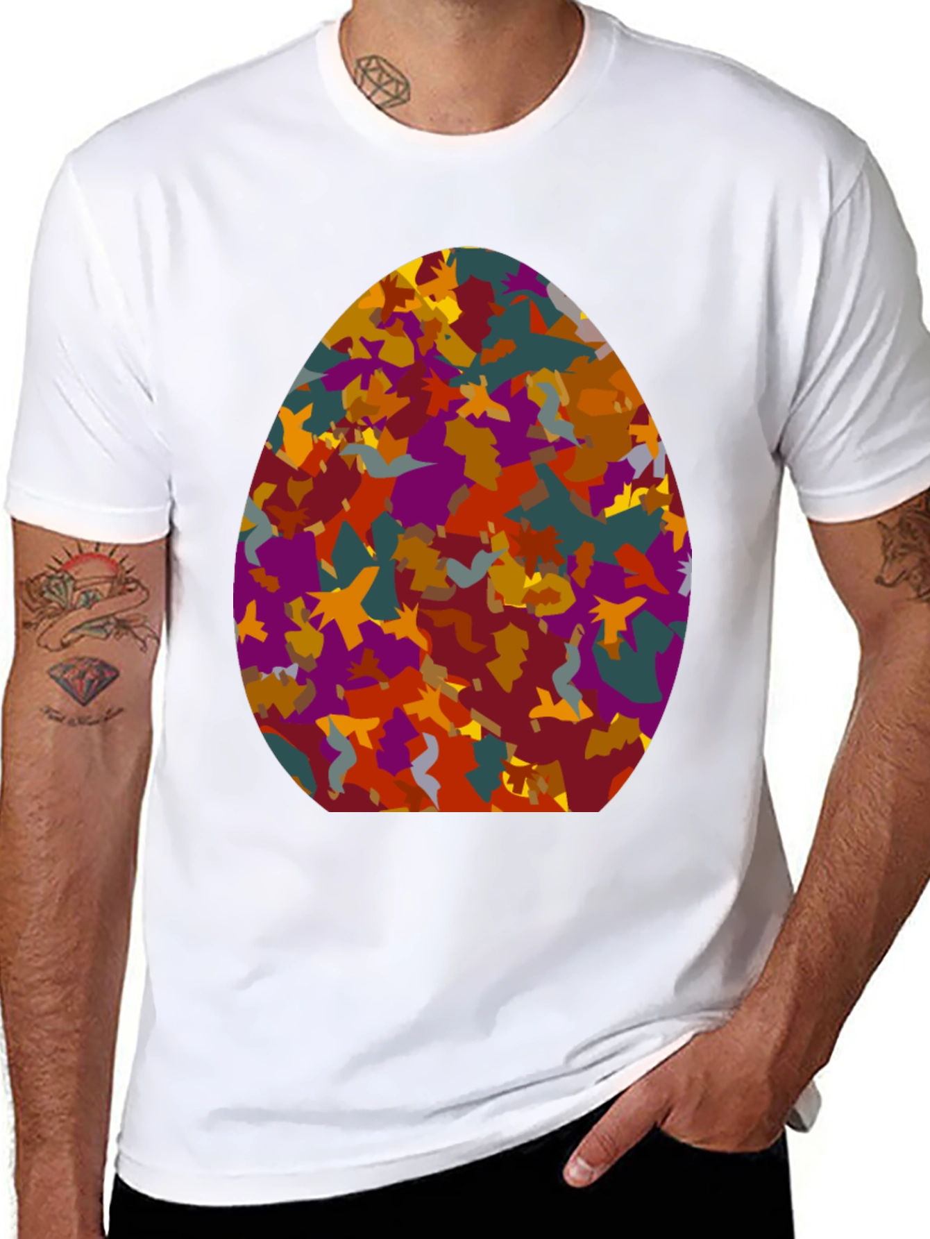 Abstract Egg Graphic T-Shirt